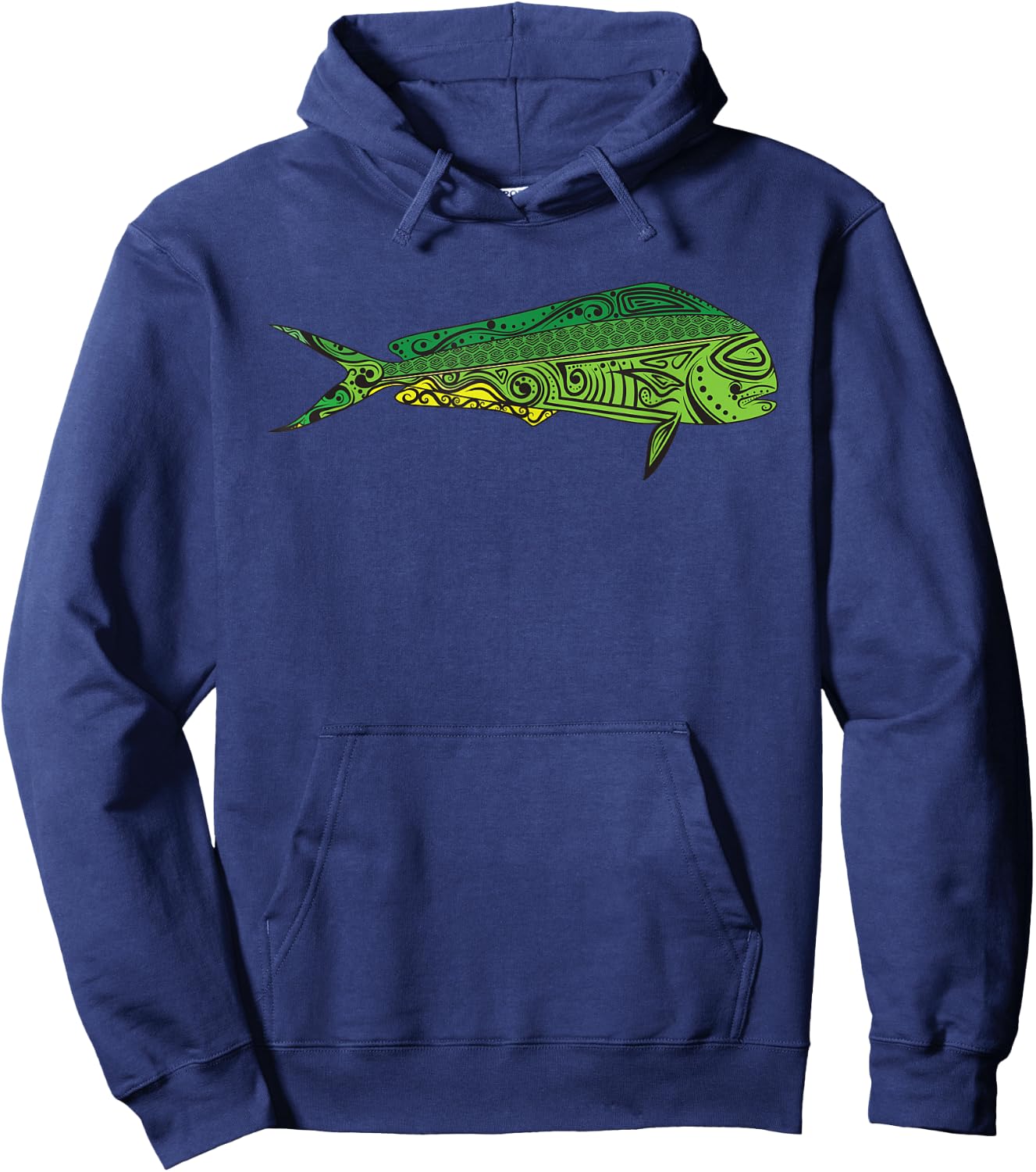 Mahi Mahi - Native Hawaiian - Hawaiian Tribal Hoodie - Hoodie | Navy