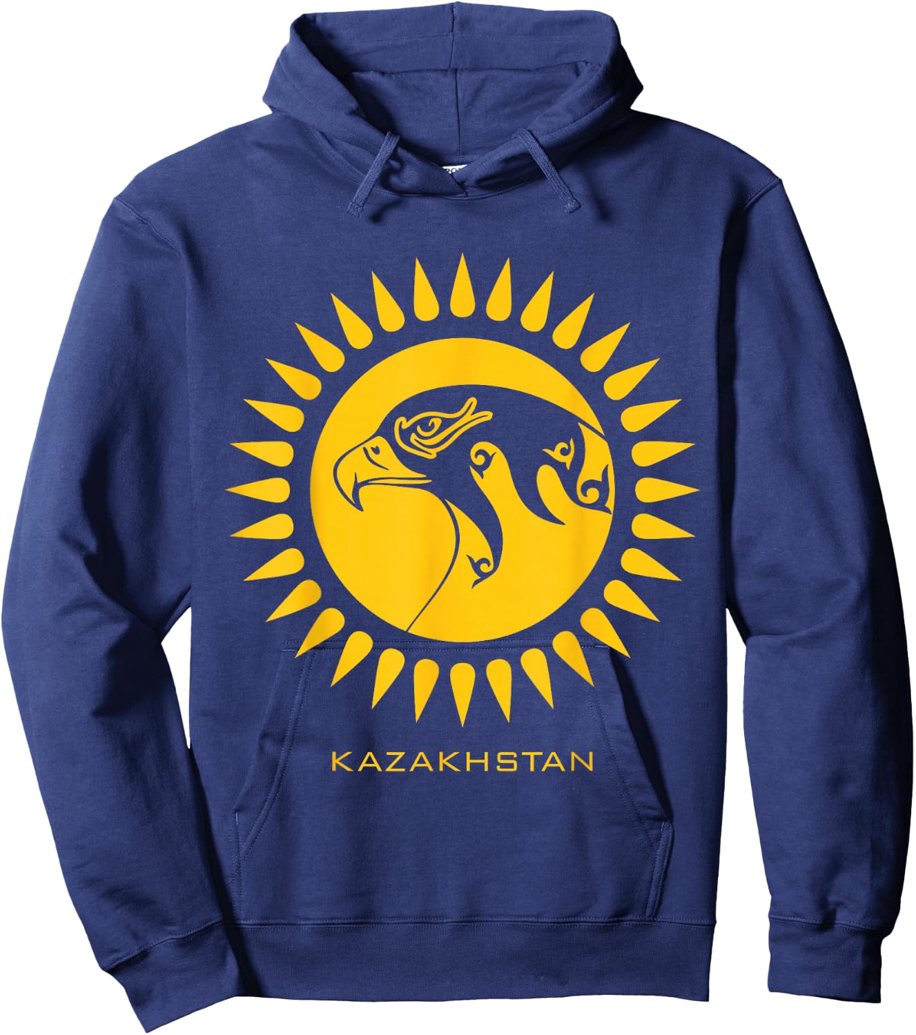Republic of Kazakhstan Qazaqstan Kazakhian Flag Hoodie - Hoodie | Navy