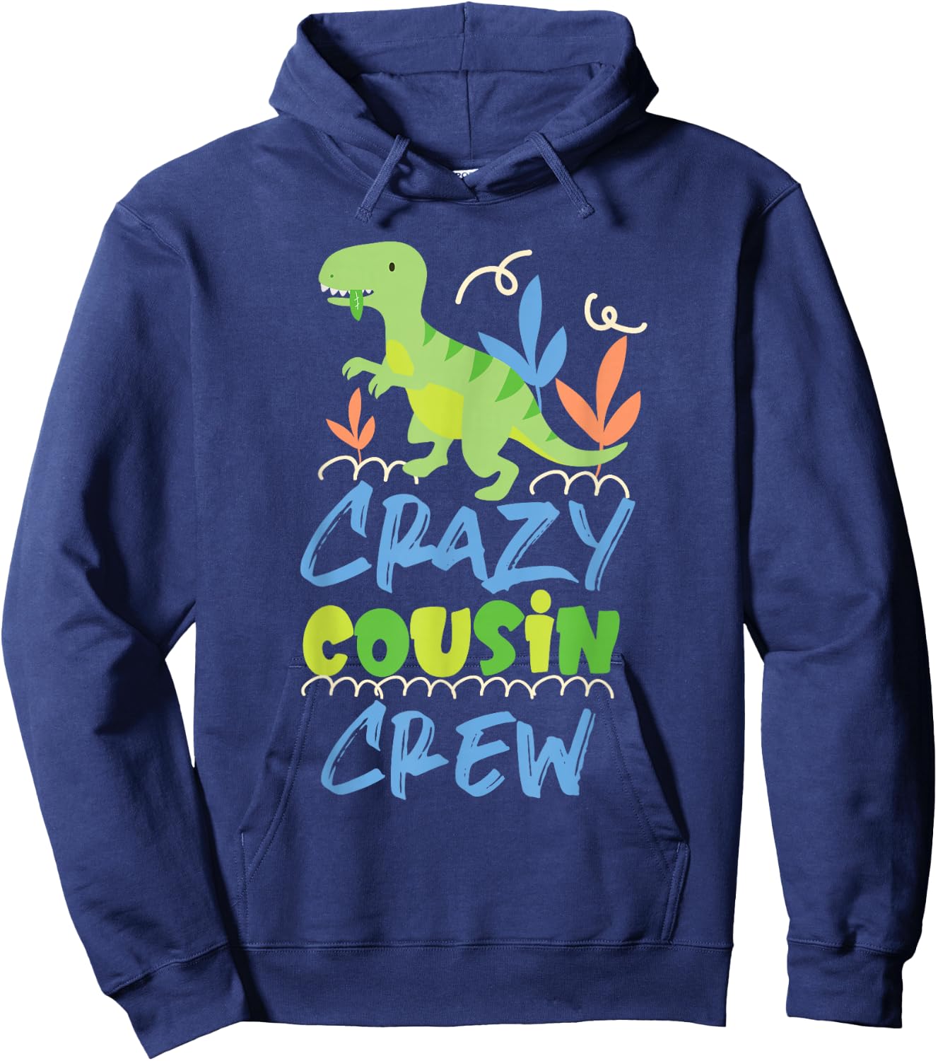 Crazy Cousin Crew Boys Dino Dinosaur Hoodie - Hoodie | Navy