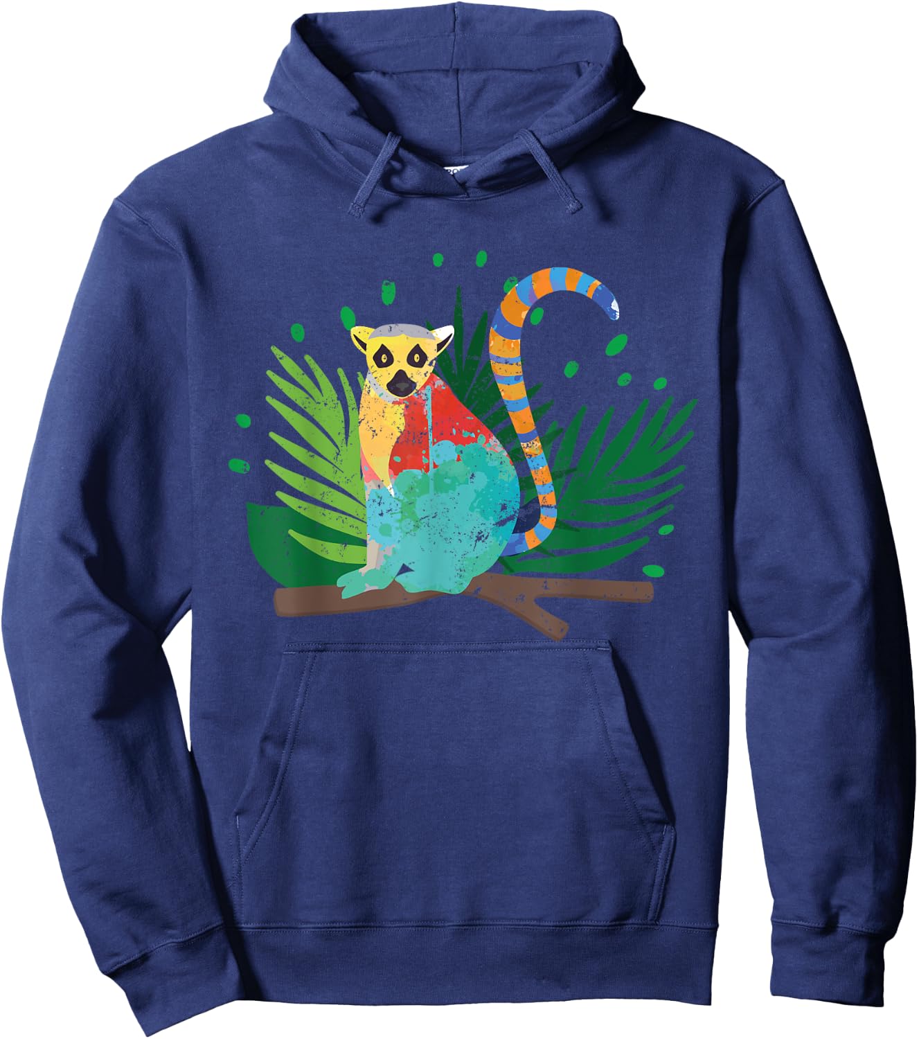 Madagascar Animal Lemur Hoodie - Hoodie | Navy