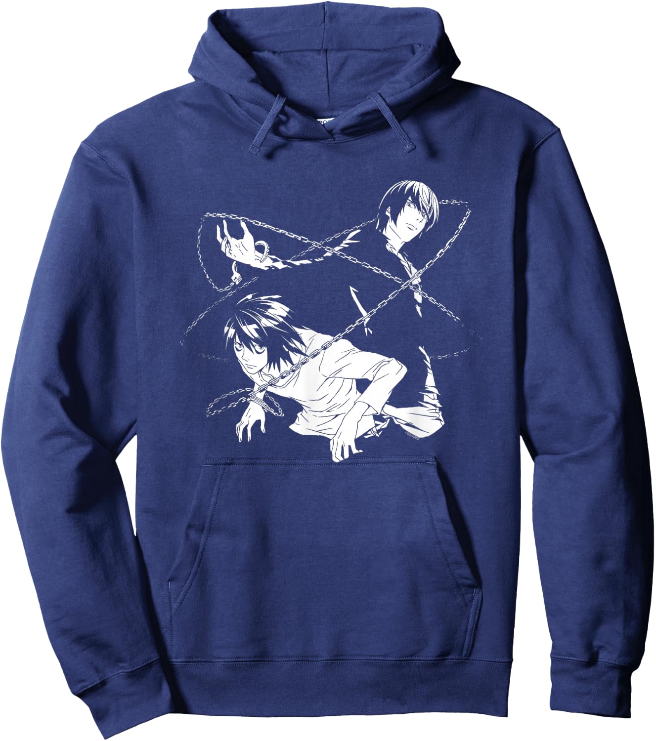 Death Note Light and L Chains Anime Hoodie - Hoodie | Navy