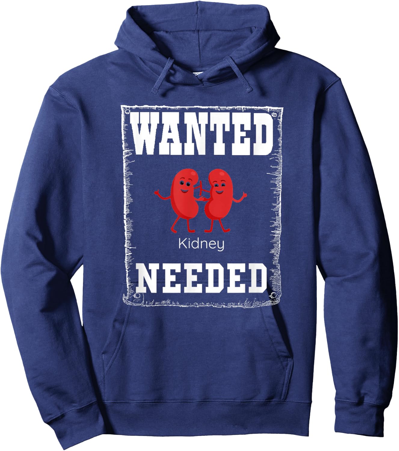 WANTED kidney NEEDED, cute but serious Hoodie - Hoodie | Navy