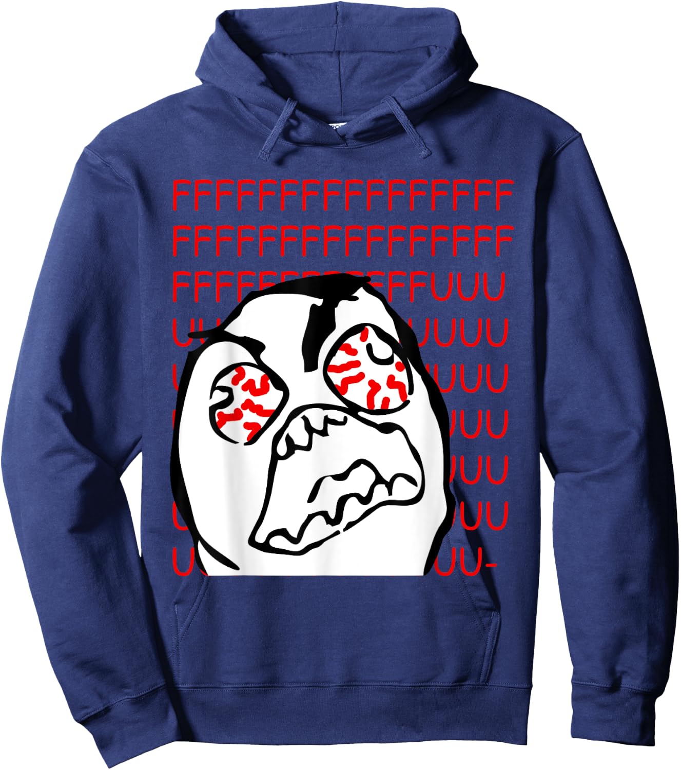 Angry Rage Guy Parody Meme Hoodie - Hoodie | Navy