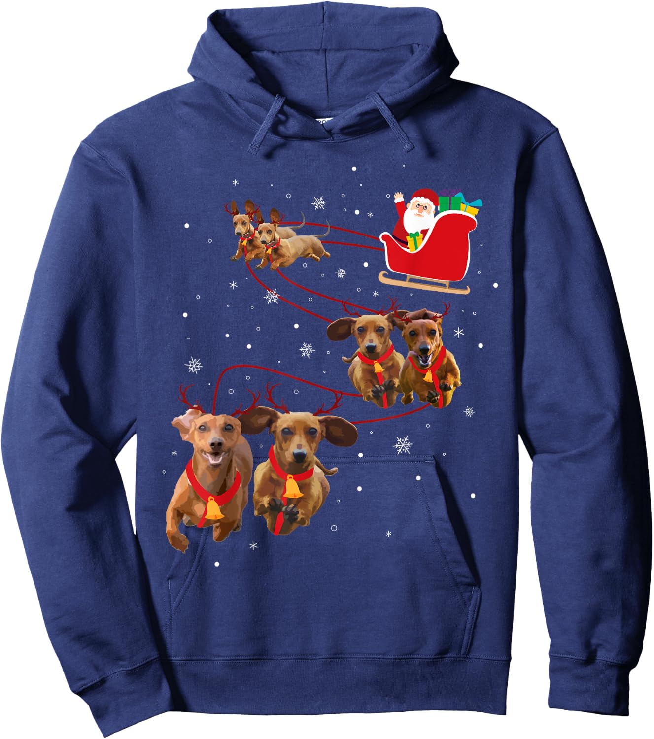 Dachshund Christmas Hoodie - Hoodie | Navy