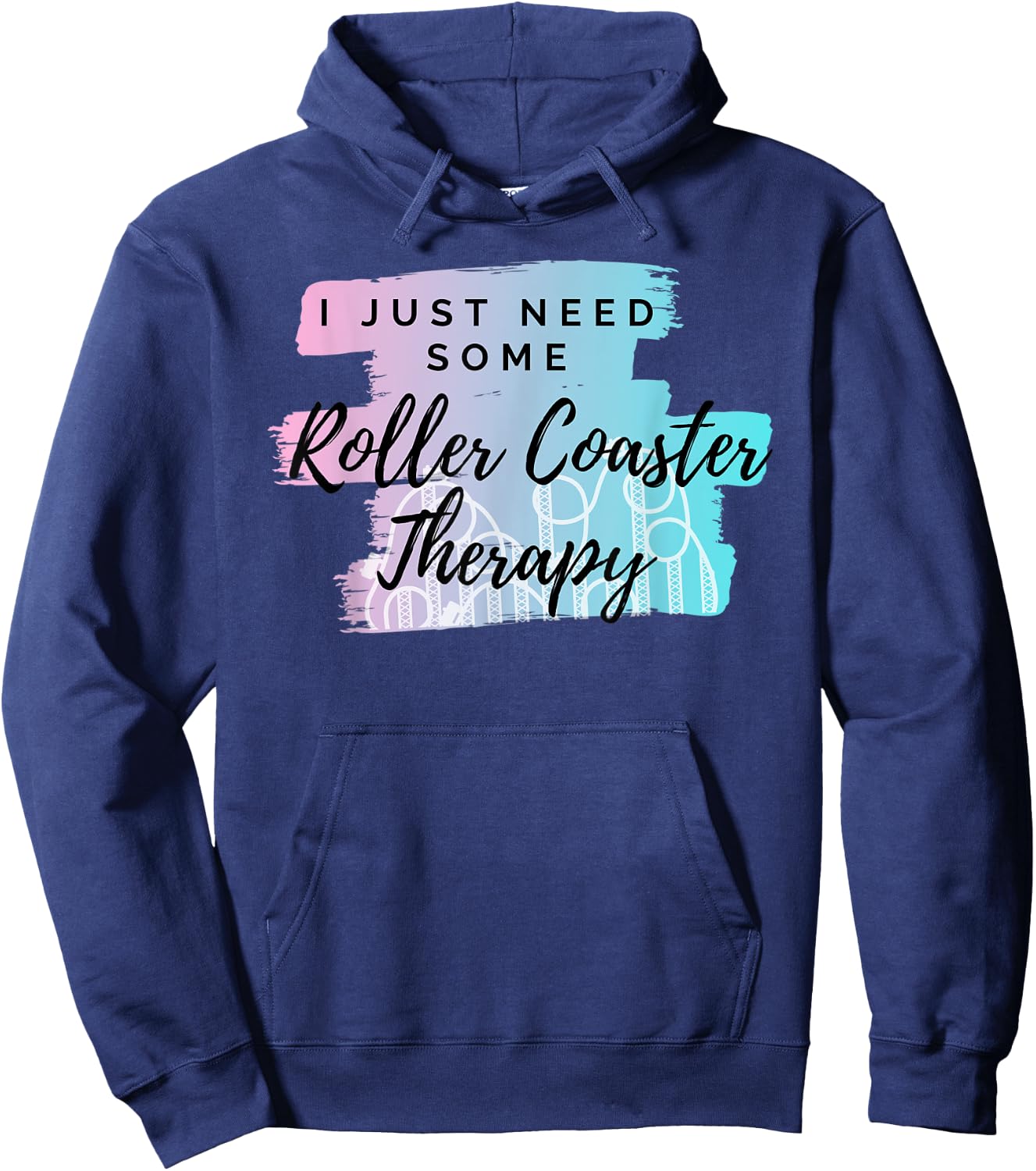 Roller Coaster Therapy Hoodie - Hoodie | Navy