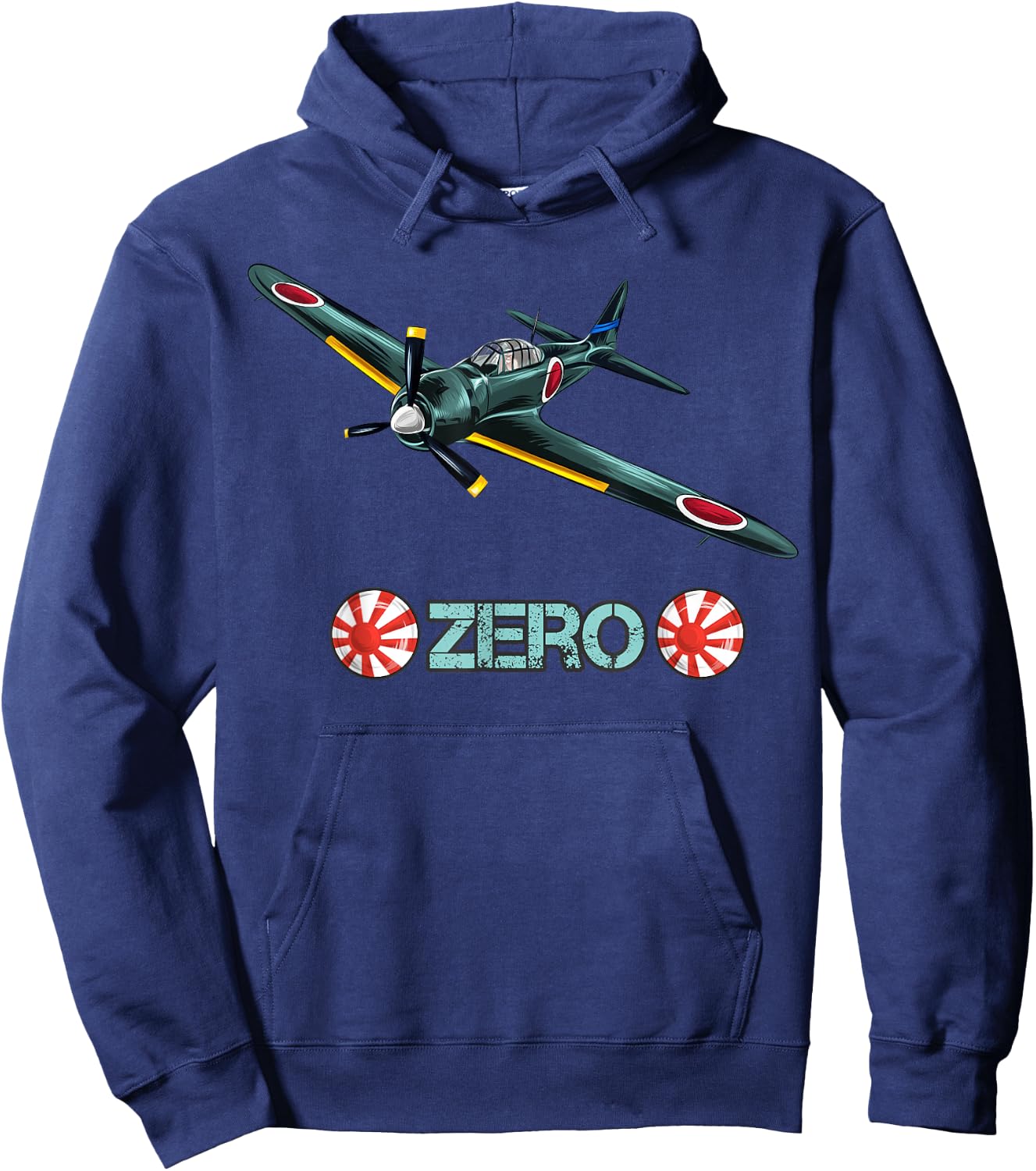 World War 2 Japanese Fighter Plane Zero Hoodie - Hoodie | Navy