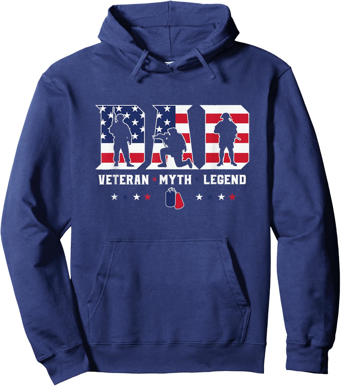 Dad Veteran Myth Legend Shirt, Dad Veteran Hoodie - Hoodie | Navy