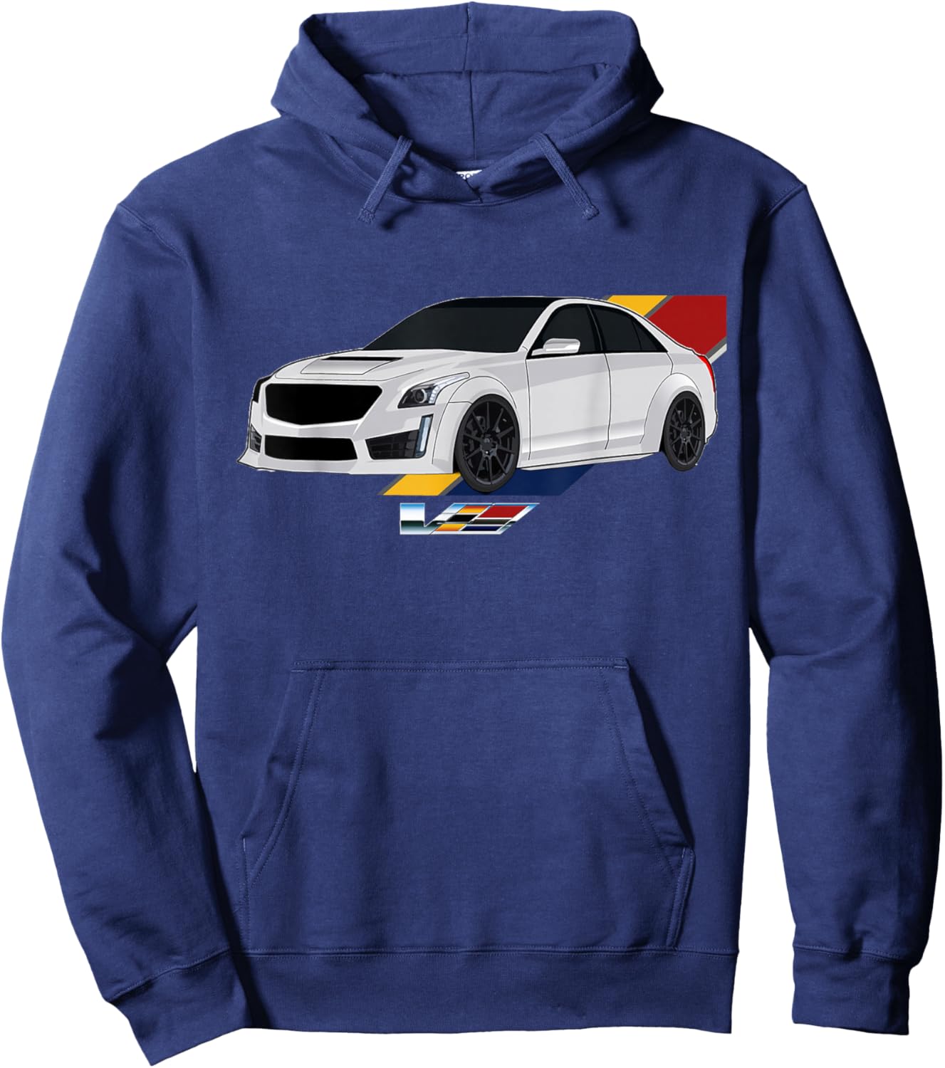 CTSV - -Adult, Black, Small, Short Sleeve, Cotton Blend, Polyester, Retro-Modern, Cars, Retro, Funny retro vintage quote saying for car lovers Hoodie - Hoodie | Navy