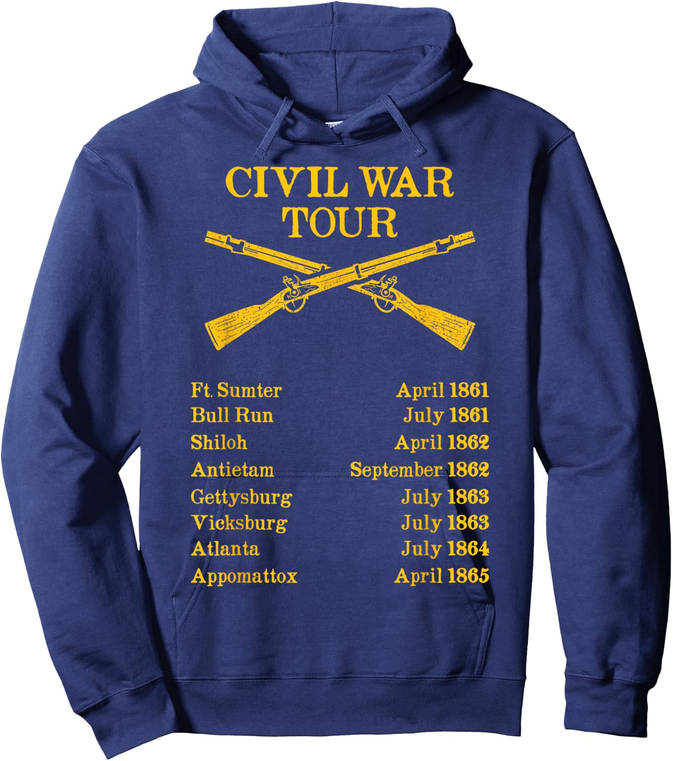 Civil war tour - civil war reenactment Hoodie - Hoodie | Navy