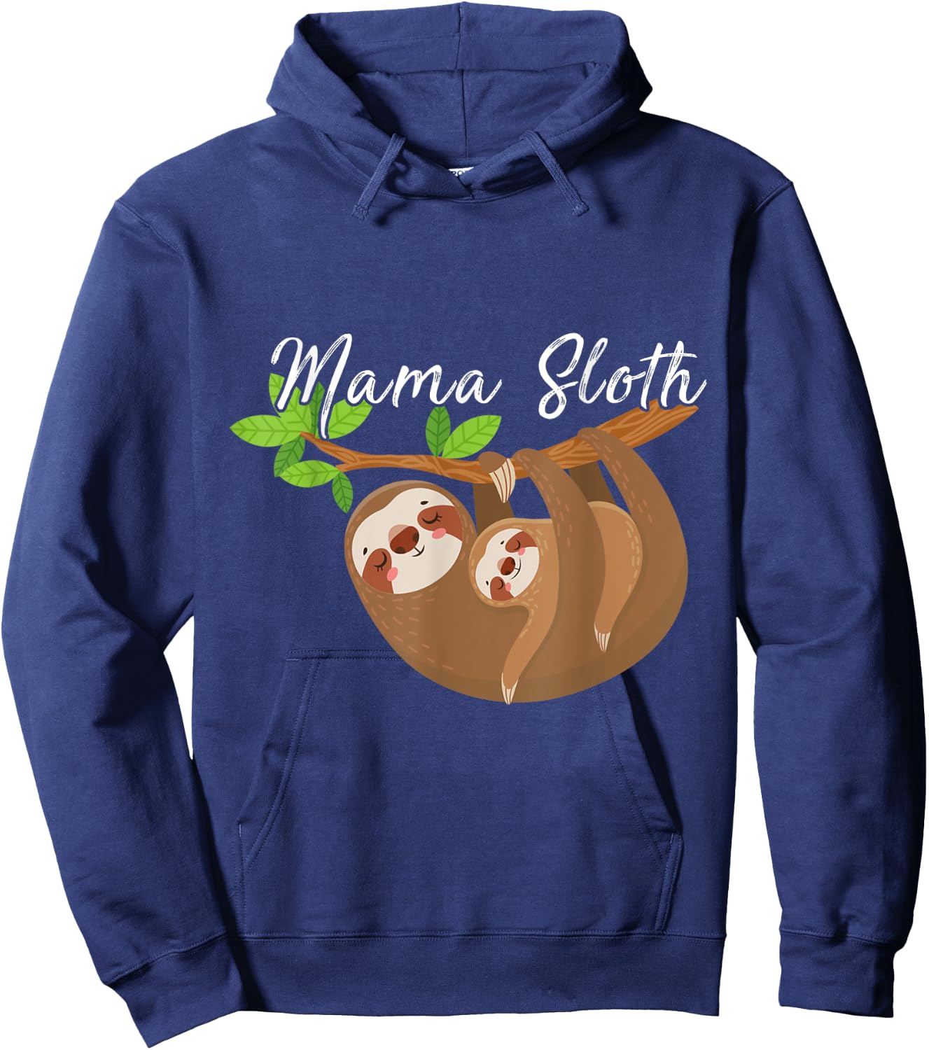 Mama Sloth Wildlife Animal Zoo Keeper Pet Mom Hoodie - Hoodie | Navy