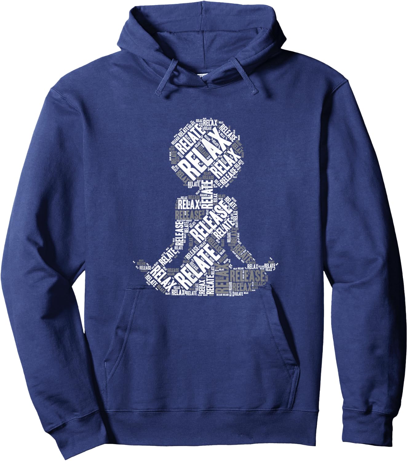 Relax, Relate, Release Afro Yoga Hoodie - Hoodie | Navy