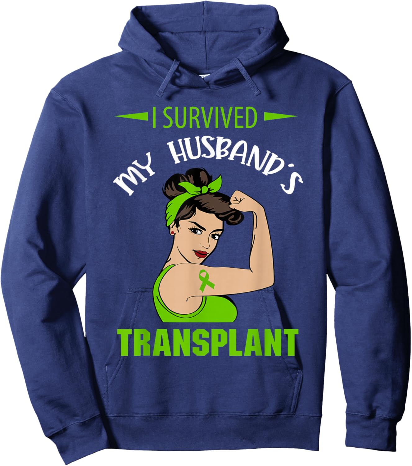 I Survived My Husband's Transplant Hoodie - Hoodie | Navy