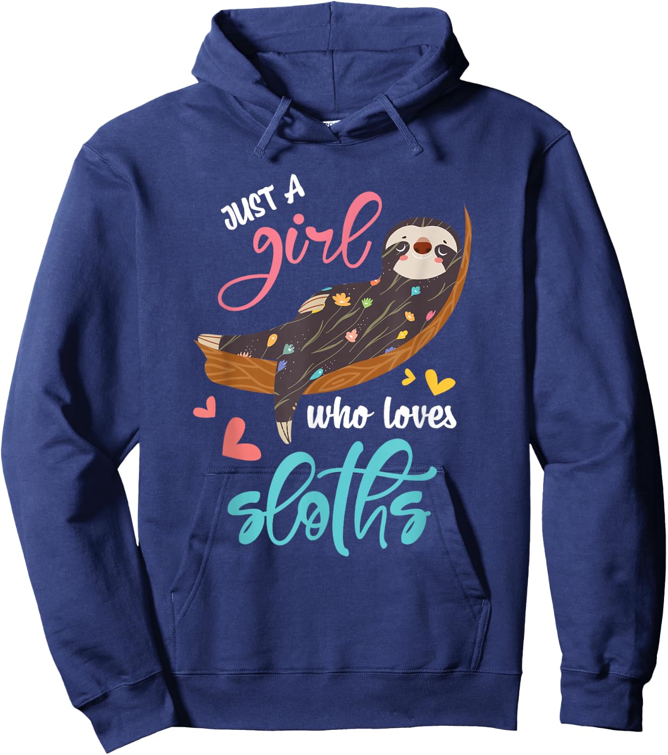 Just A Girl Who Loves Sloth Hoodie - Hoodie | Navy