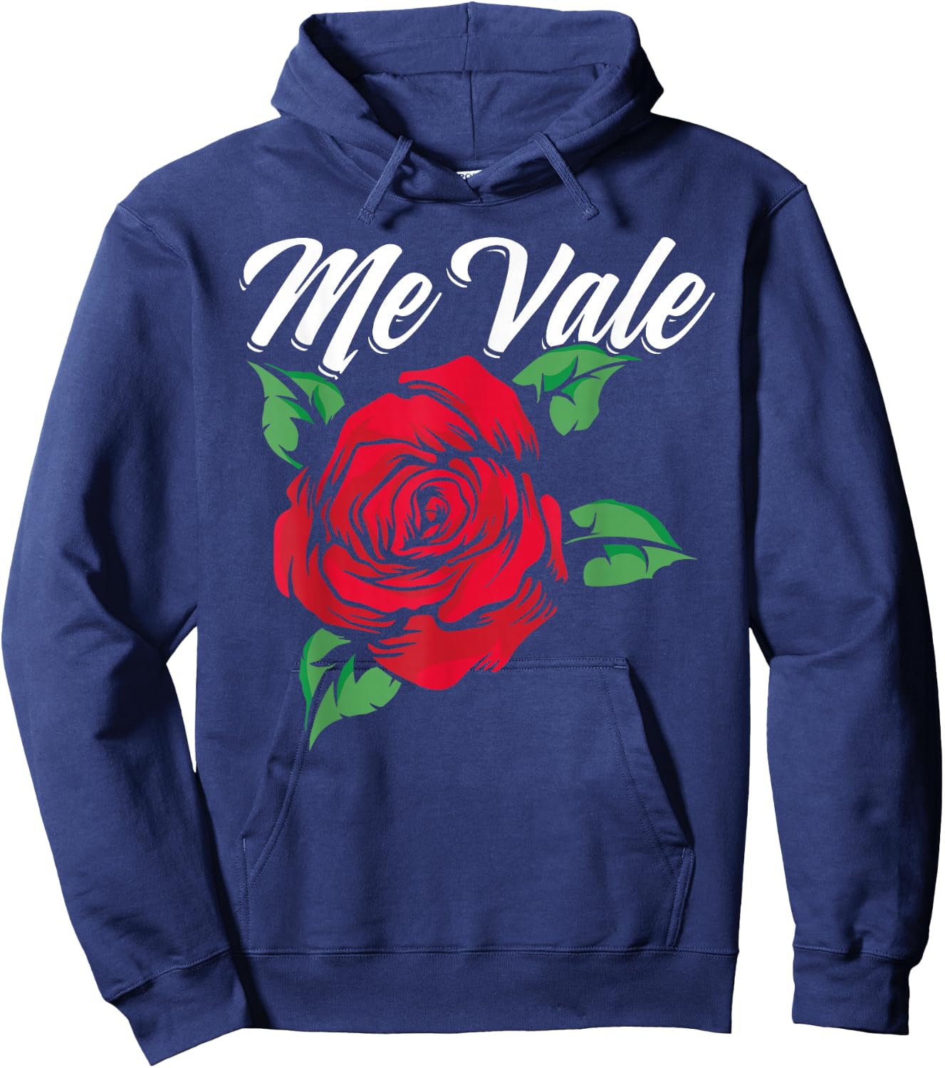 Mexican Slang Me Vale Floral Flower Red Rose Hoodie - Hoodie | Navy