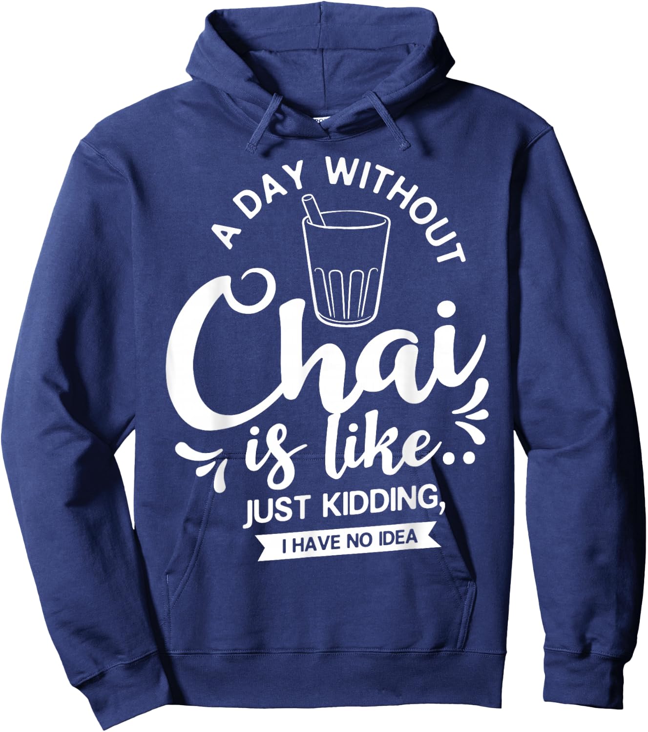 Chai Tea Chai Latte Cafe Indian Hoodie - Hoodie | Navy