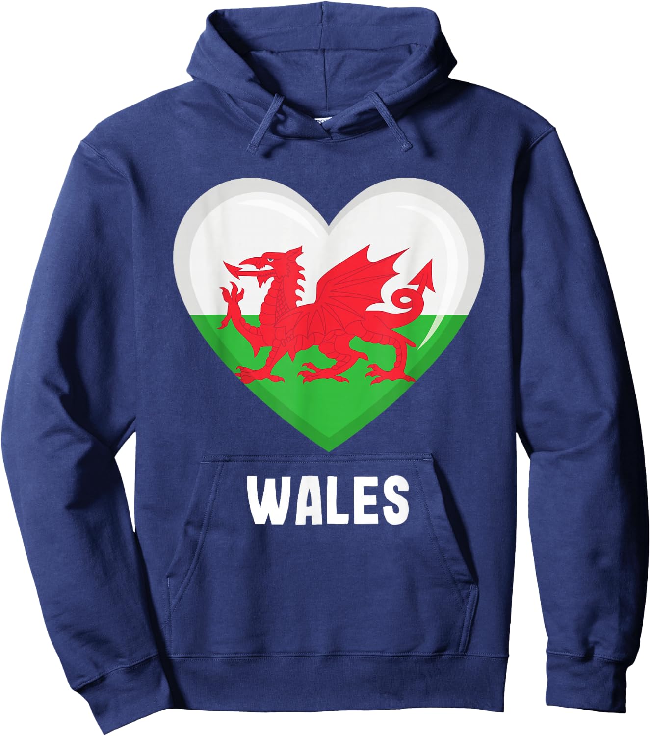 Welsh Flag Jersey | Welsh Hoodie - Hoodie | Navy