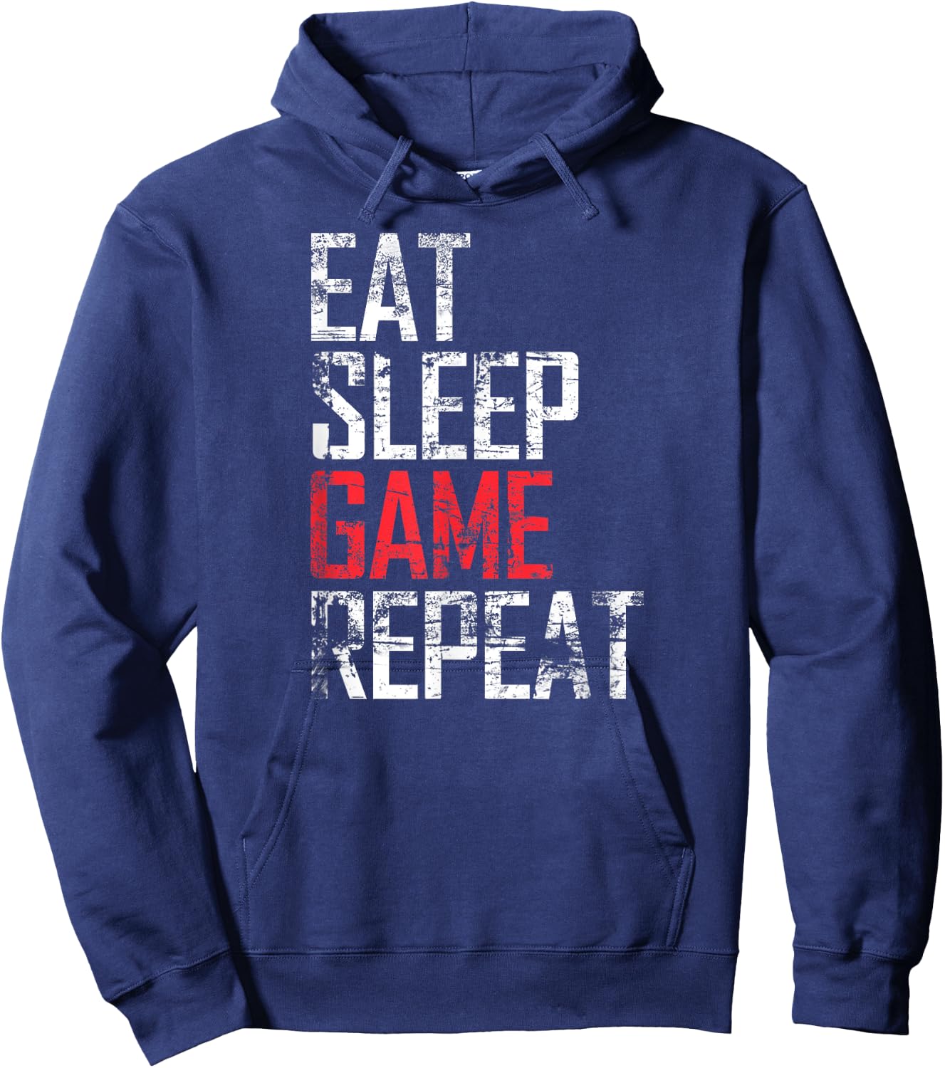 Eat Sleep Game Repeat Video Game Gift Hoodie - Hoodie | Navy