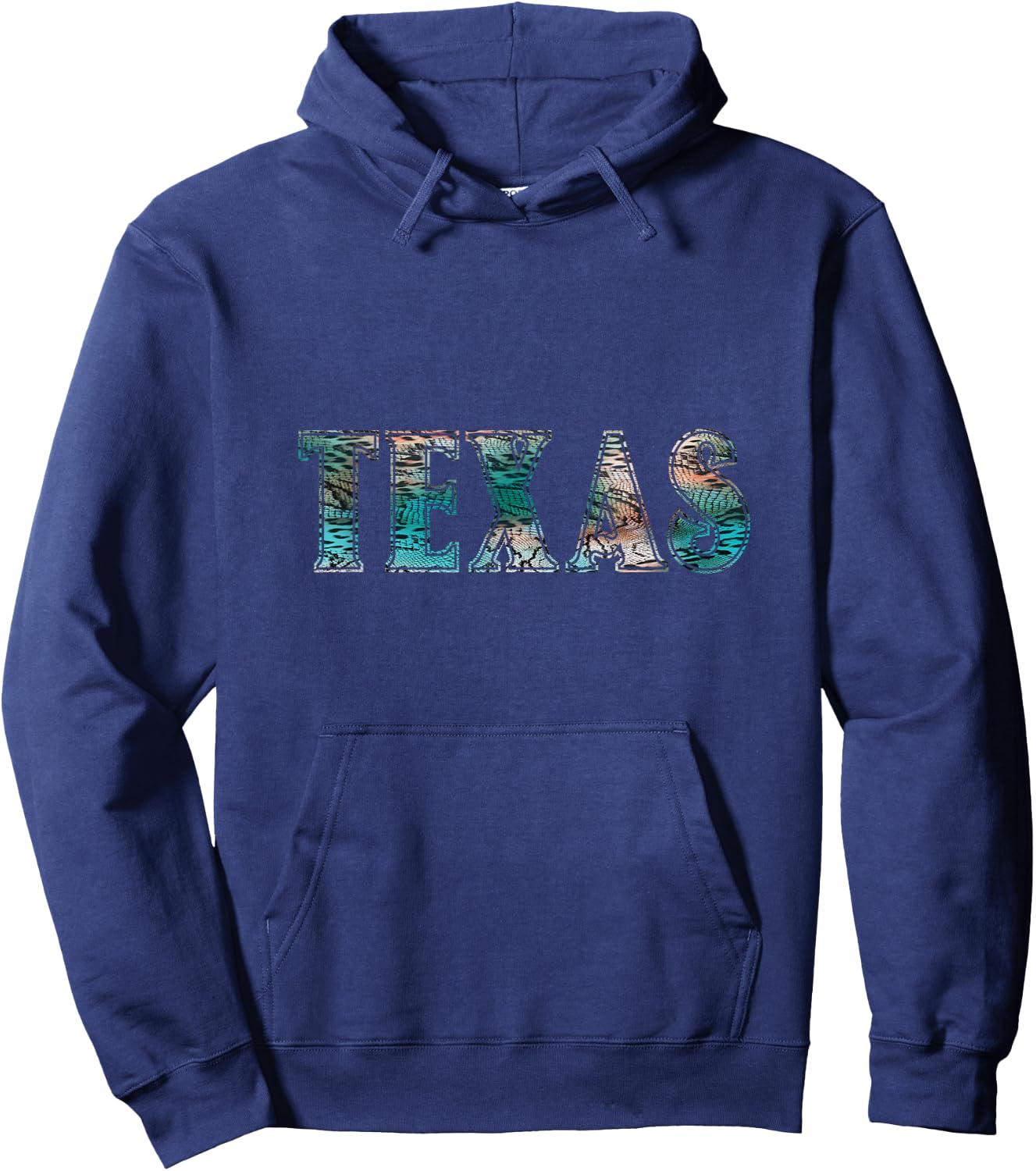 Teal leopard Texas animal print Hoodie - Hoodie | Navy