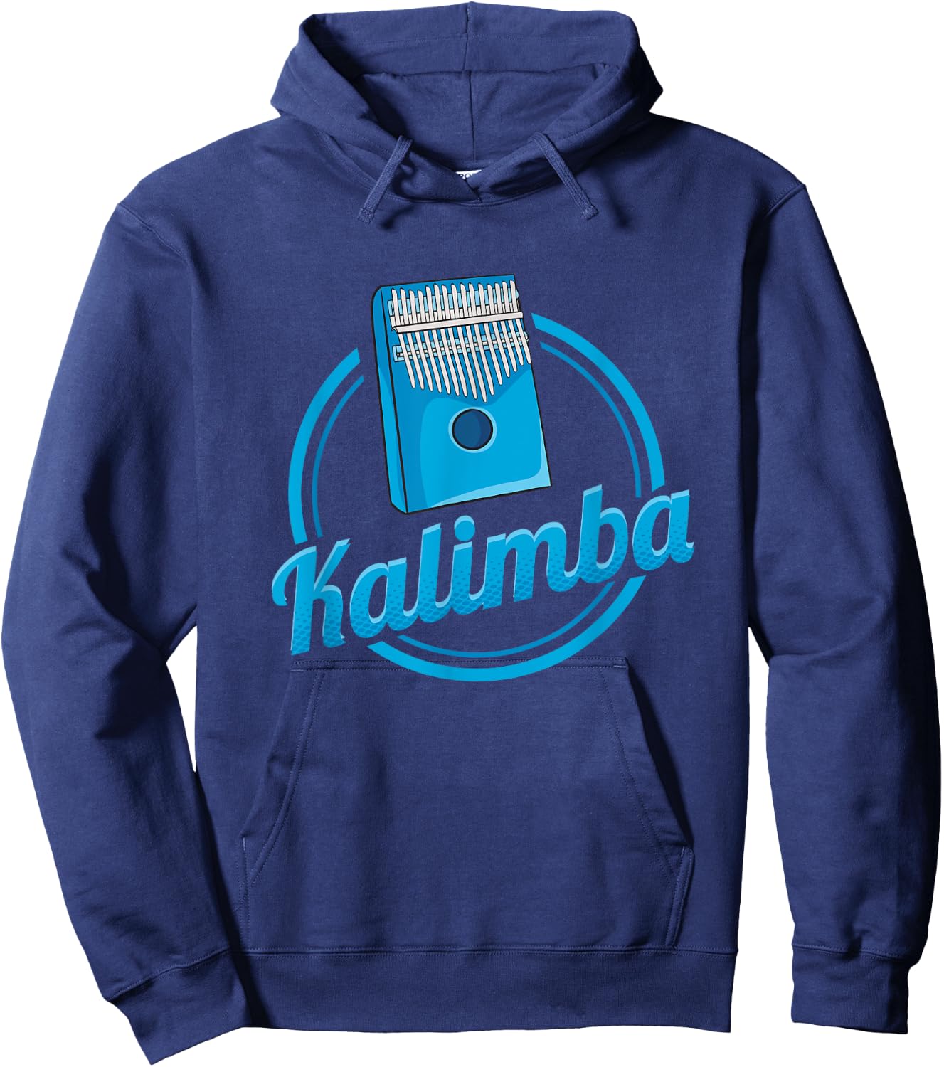 Blue Idiophone Design for Kalimba Players Hoodie - Hoodie | Navy
