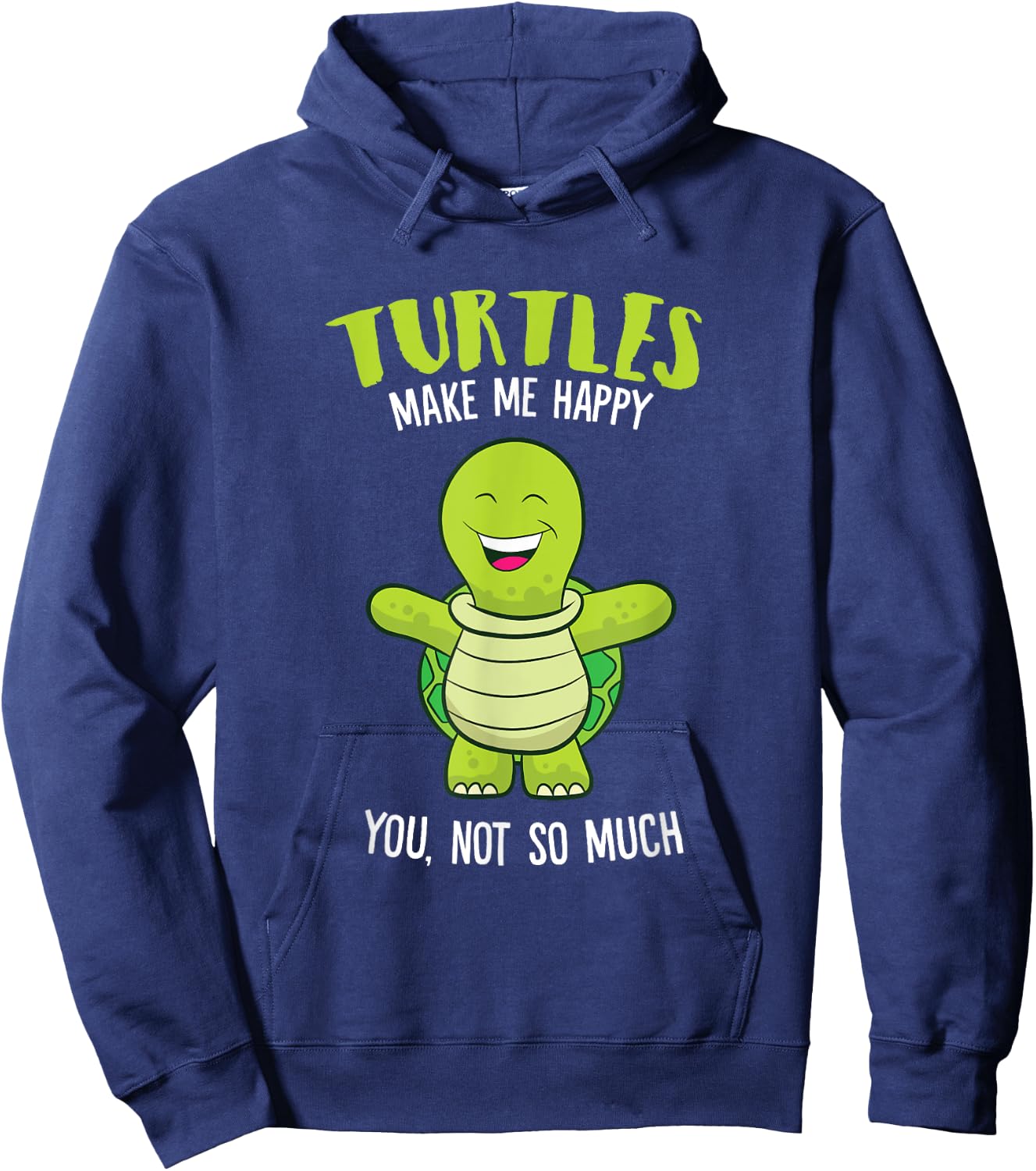Turtles Make Me Happy Love Turtles Hoodie - Hoodie | Navy
