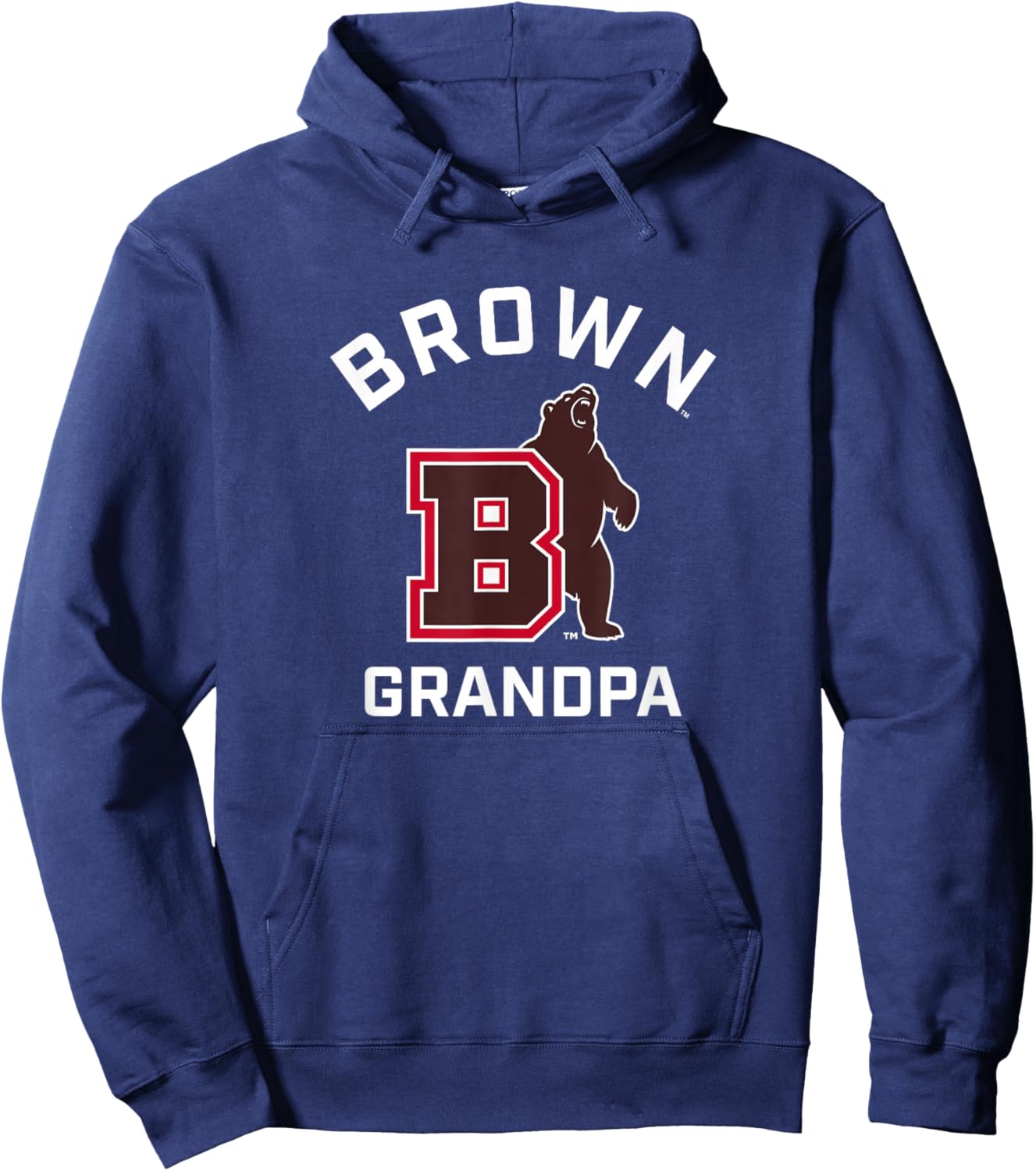Brown University Bears Arched Grandpa Hoodie - Hoodie | Navy