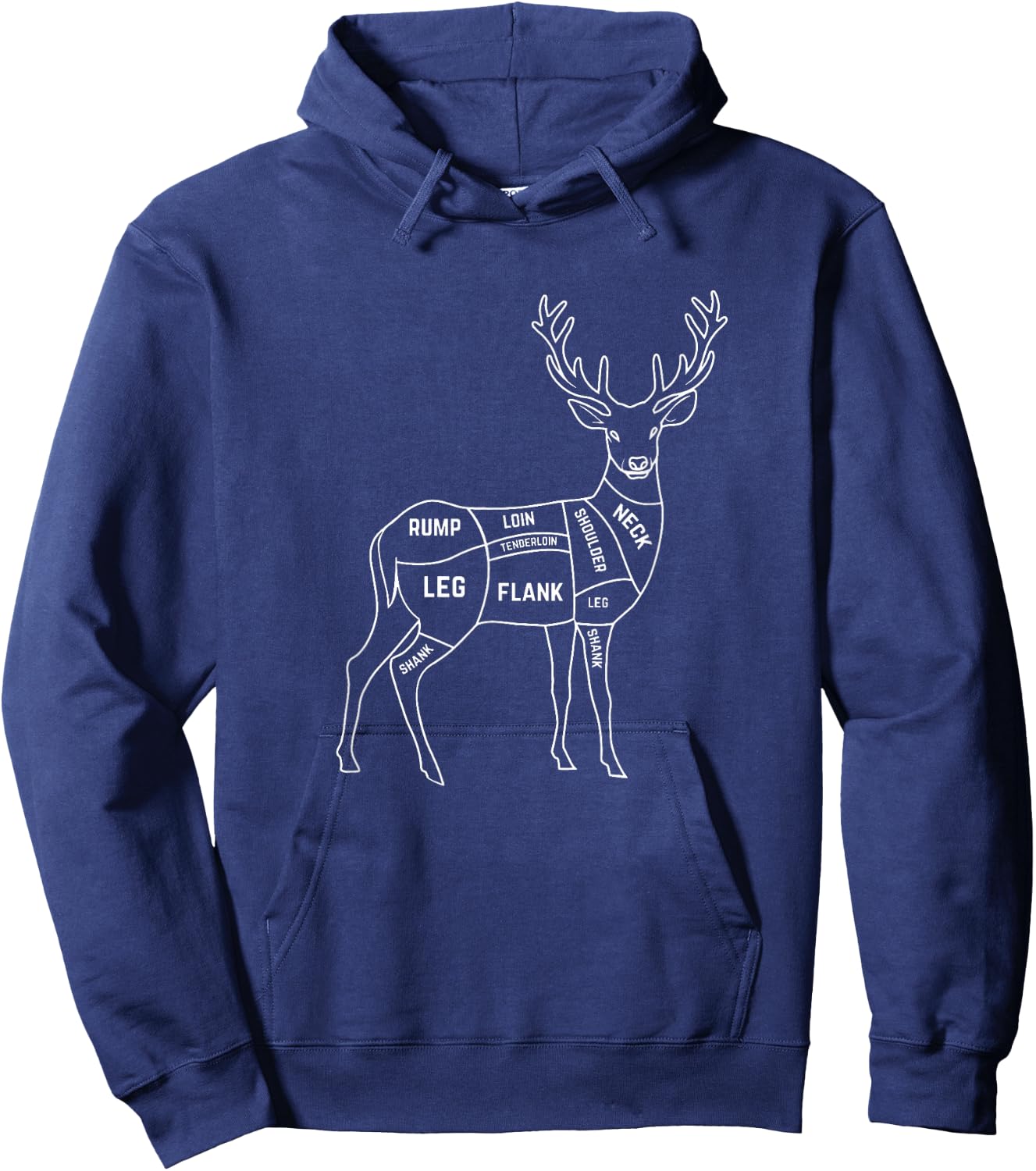 Deer Meat Cuts Hoodie - Hoodie | Navy