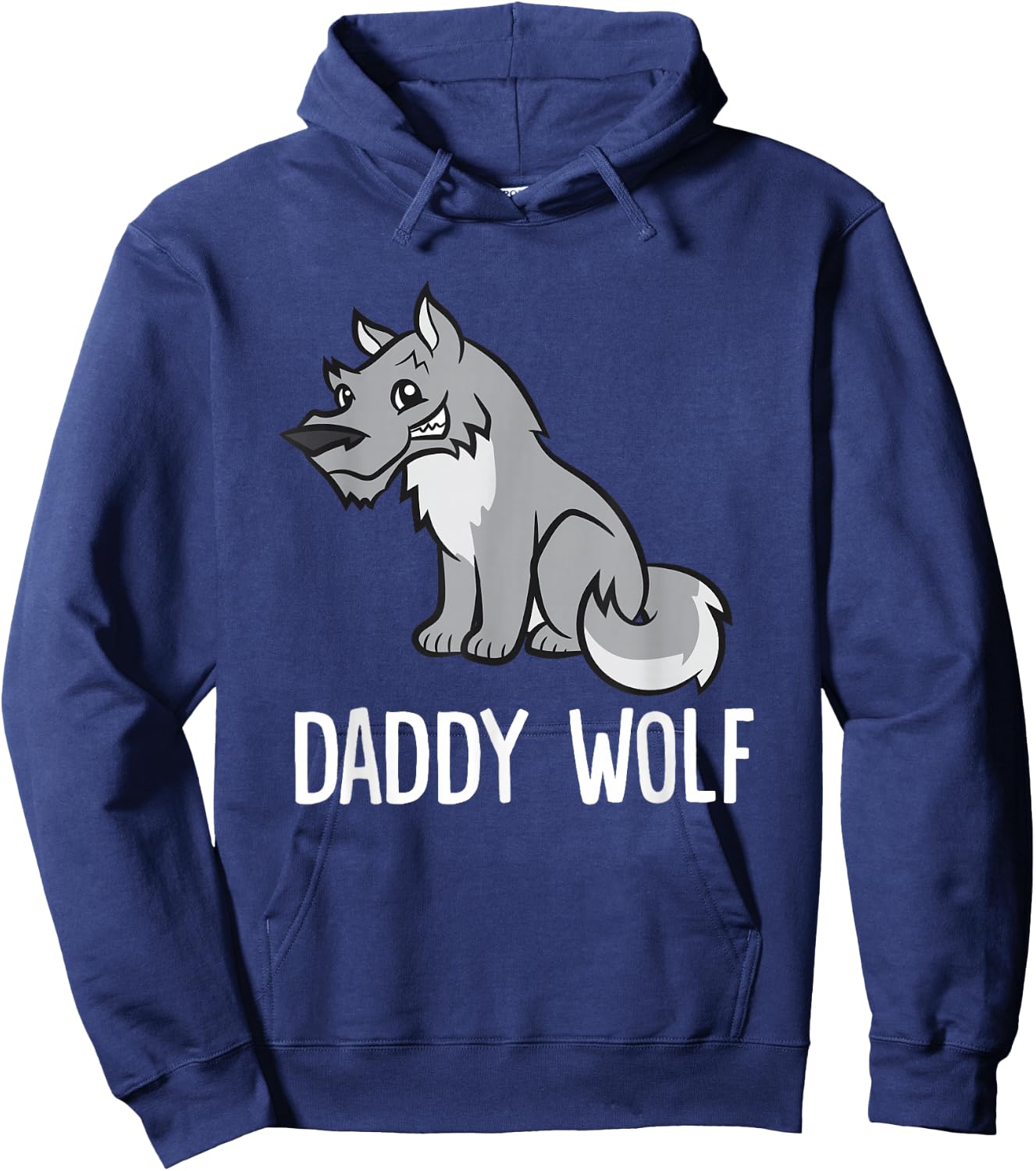 Funny Wolf Lover Daddy Wolf Hoodie - Hoodie | Navy
