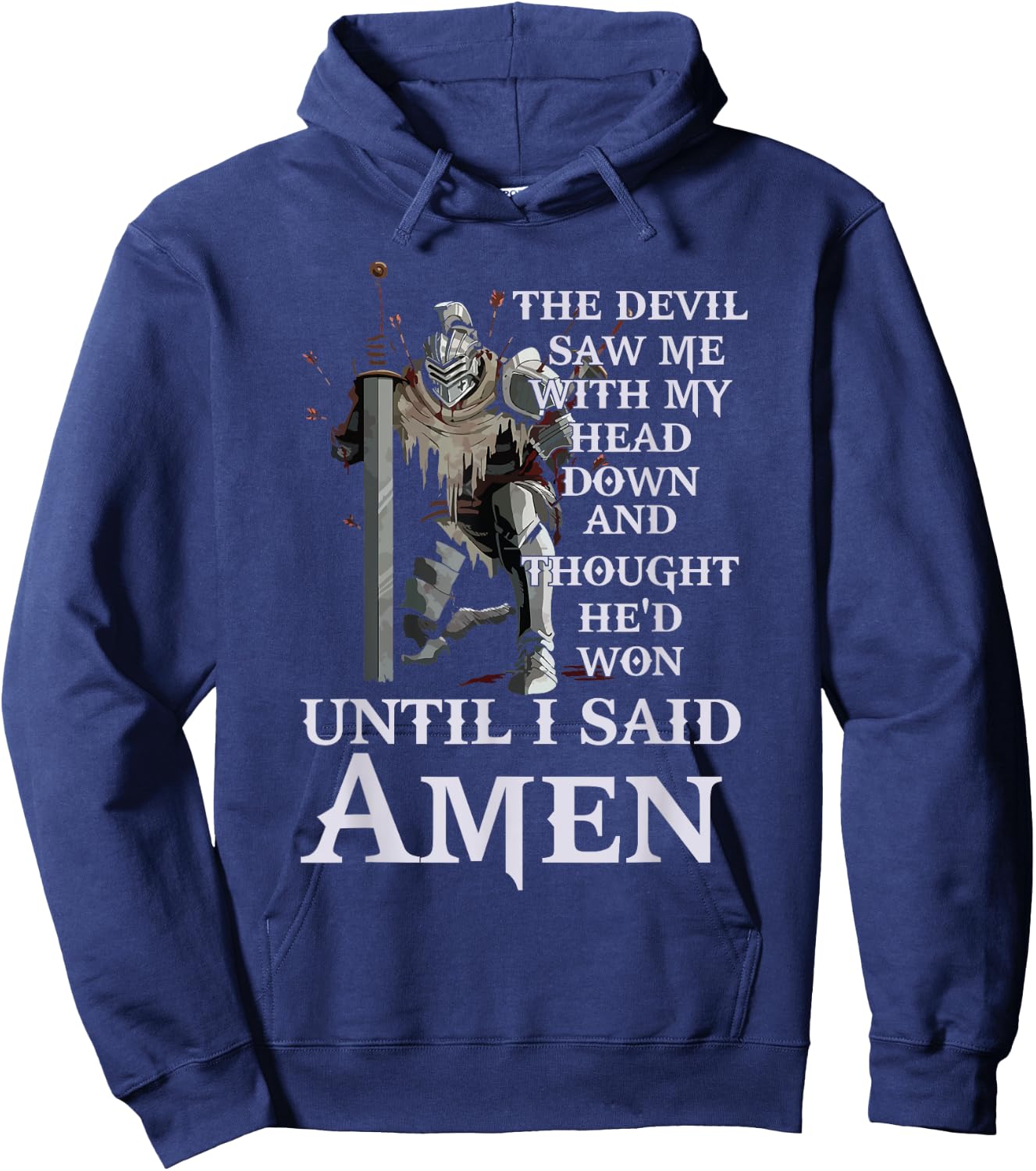 Until I Said Amen Christian for church friends Hoodie - Hoodie | Navy