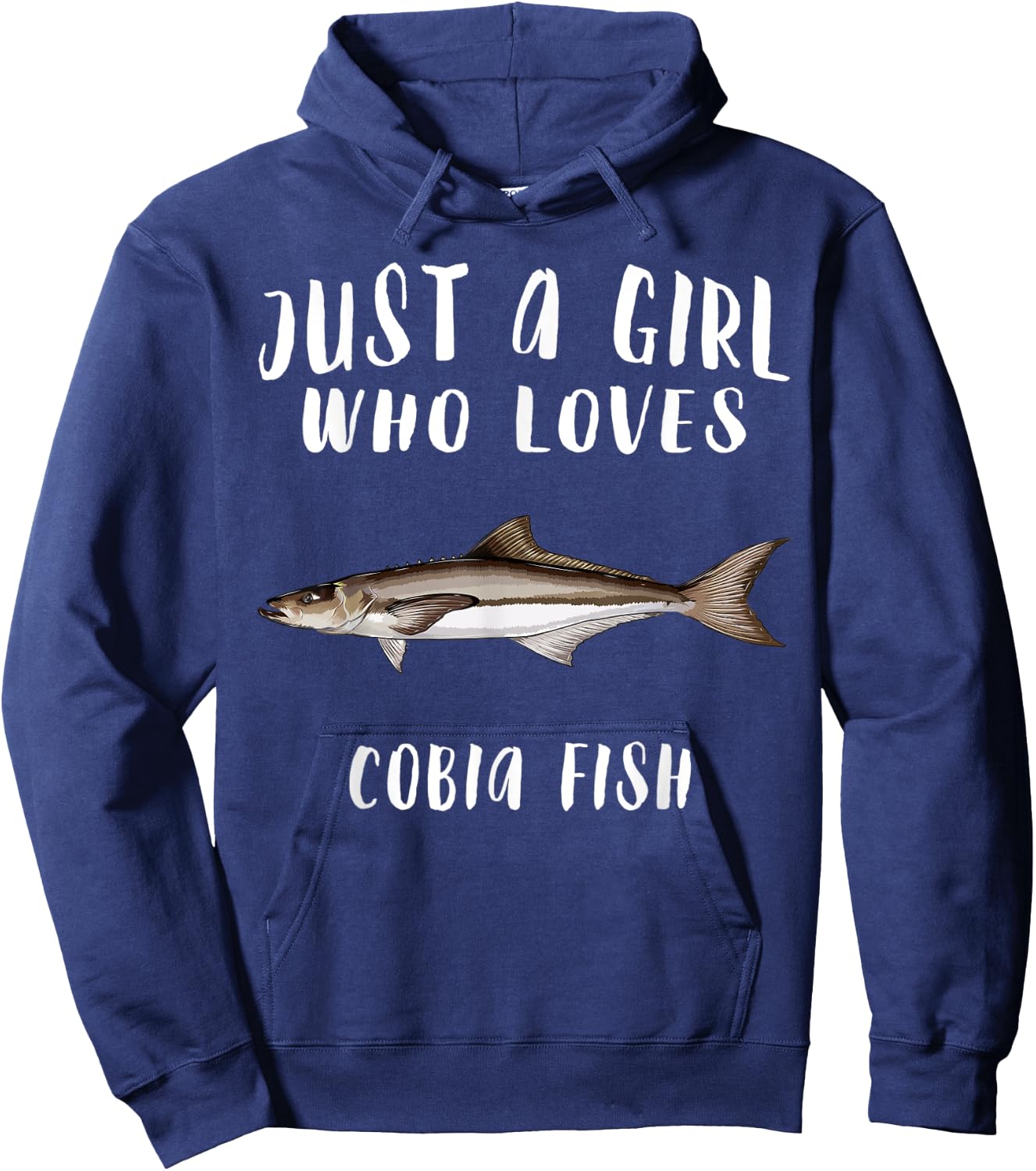 Just A Girl Who Loves Cobia Fish Lover Hoodie - Hoodie | Navy