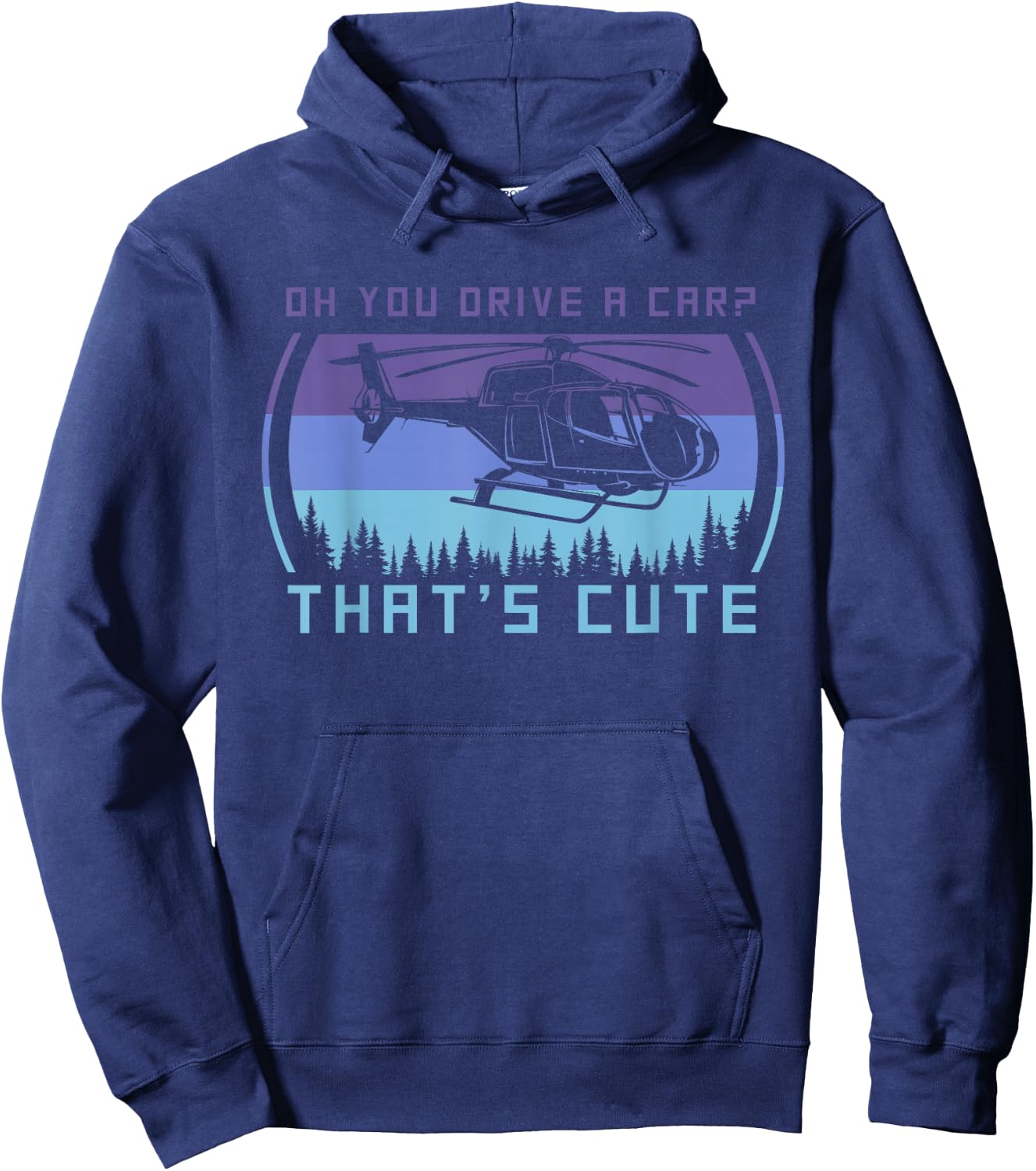 Helicopter Pilot Funny , Small, Black Hoodie - Hoodie | Navy