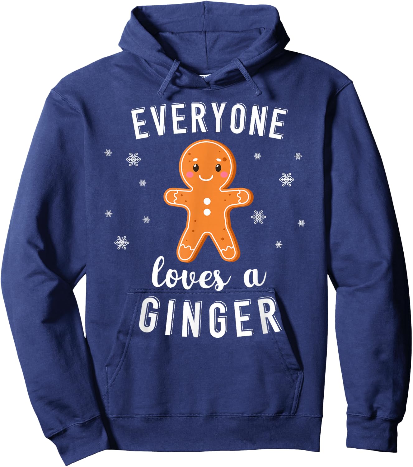 Everyone Loves a Ginger Funny Christmas Holiday Hoodie - Hoodie | Navy