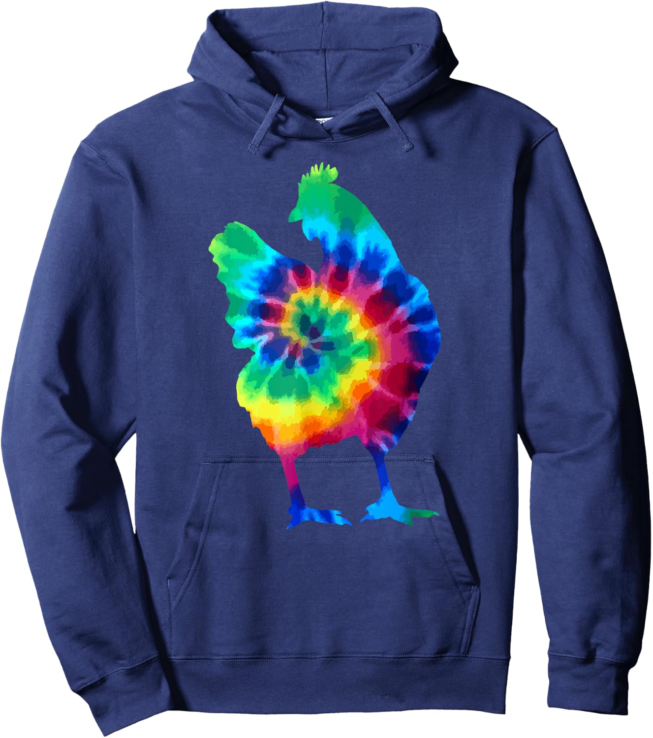 Chicken Tie Dye Vintage Hippie Chickens Hoodie - Hoodie | Navy
