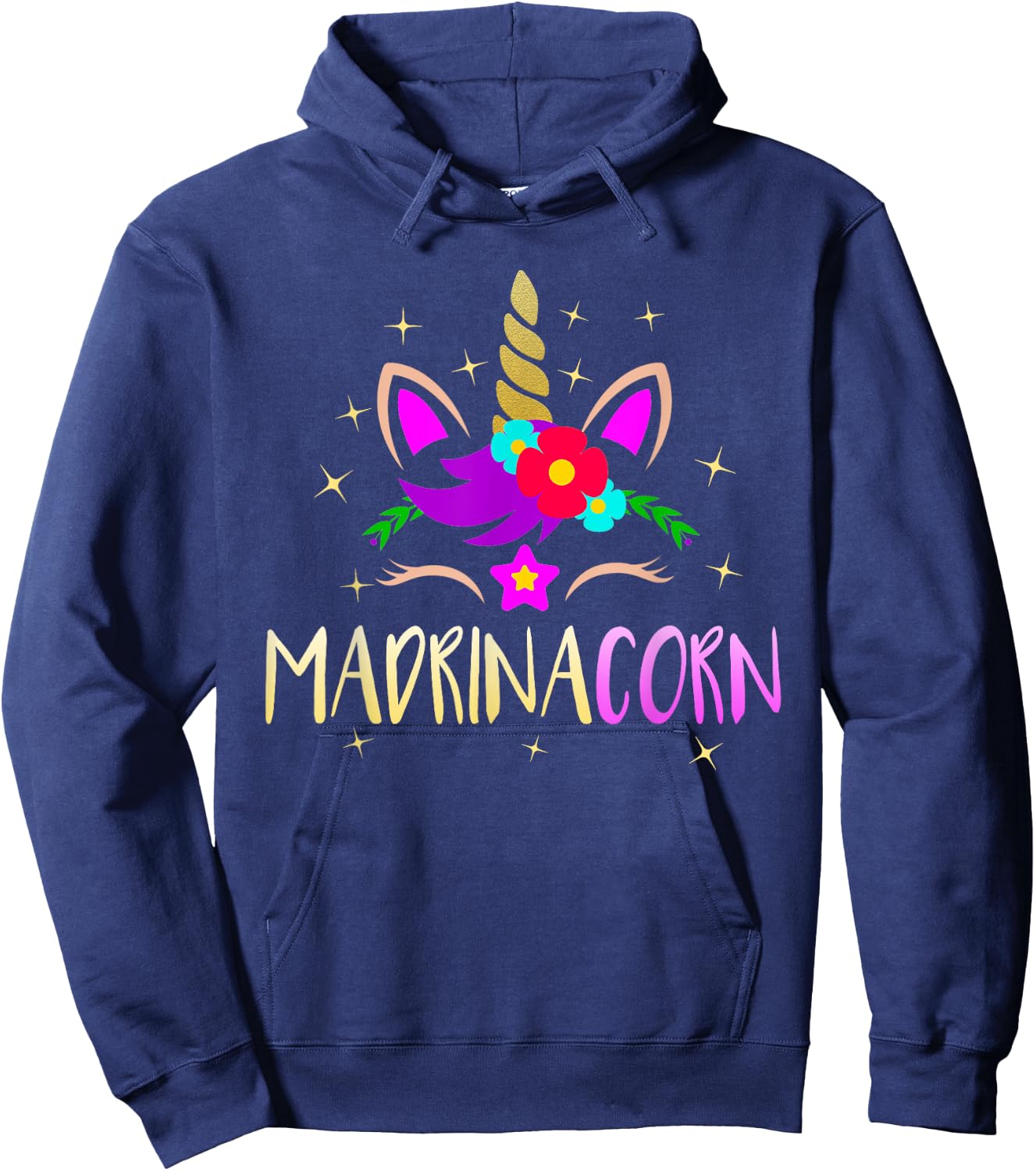 Madrinacorn Spanish Godmother Funny Unicorn Hoodie - Hoodie | Navy