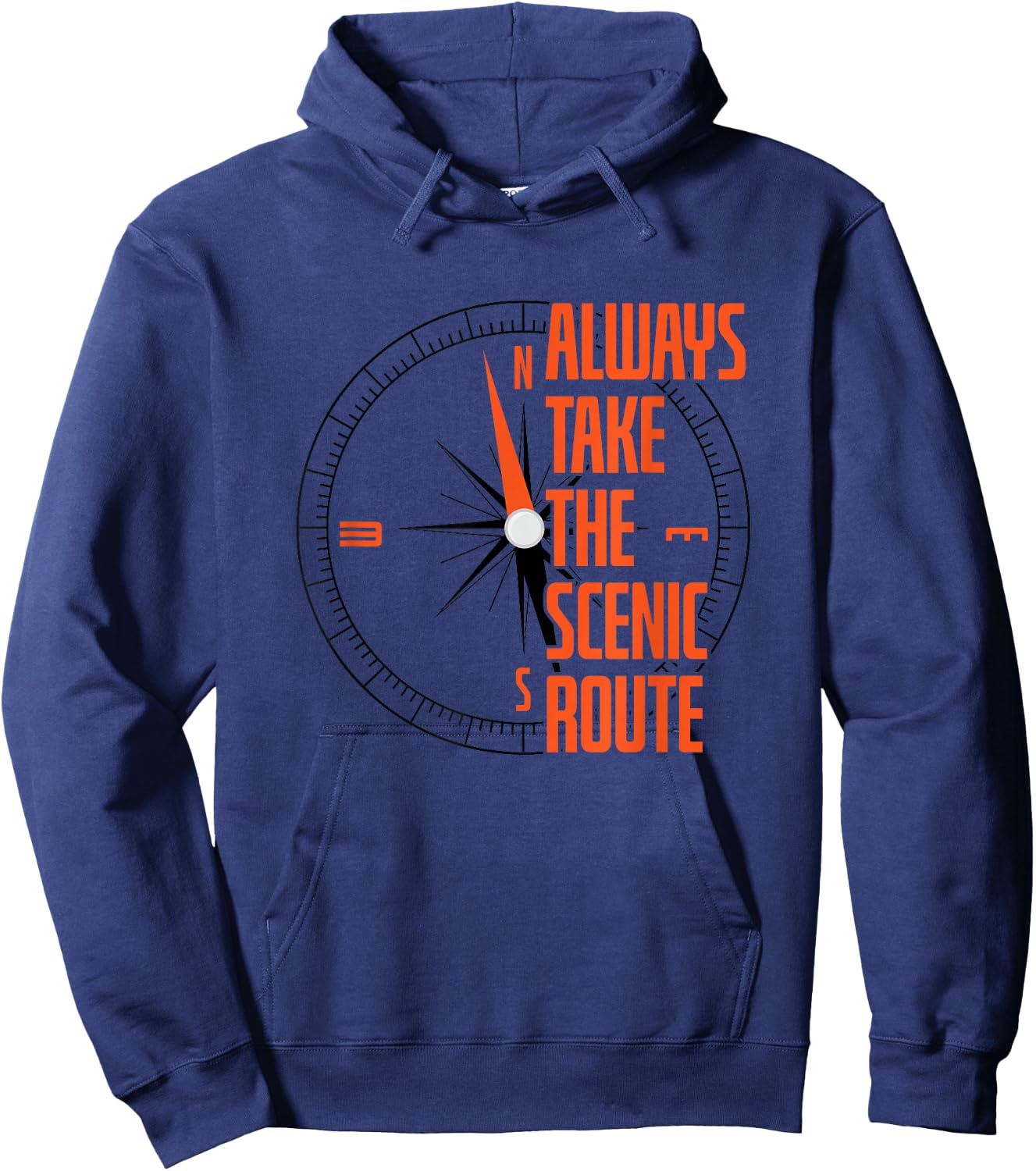 Always Take The Scenic Route Hiking Hoodie - Hoodie | Navy