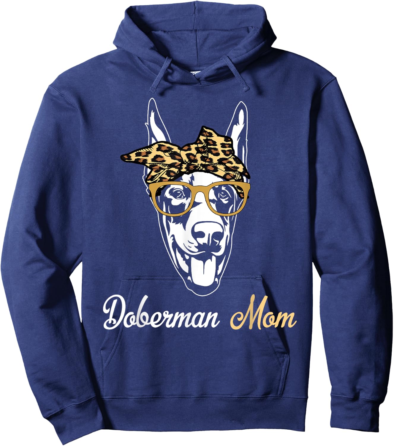 Birthday and Mother's day Gift-Doberman Mom Hoodie - Hoodie | Navy