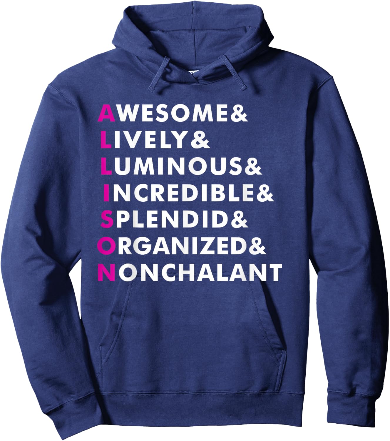 Allison Name Shirt Personalized Gift Hoodie - Hoodie | Navy
