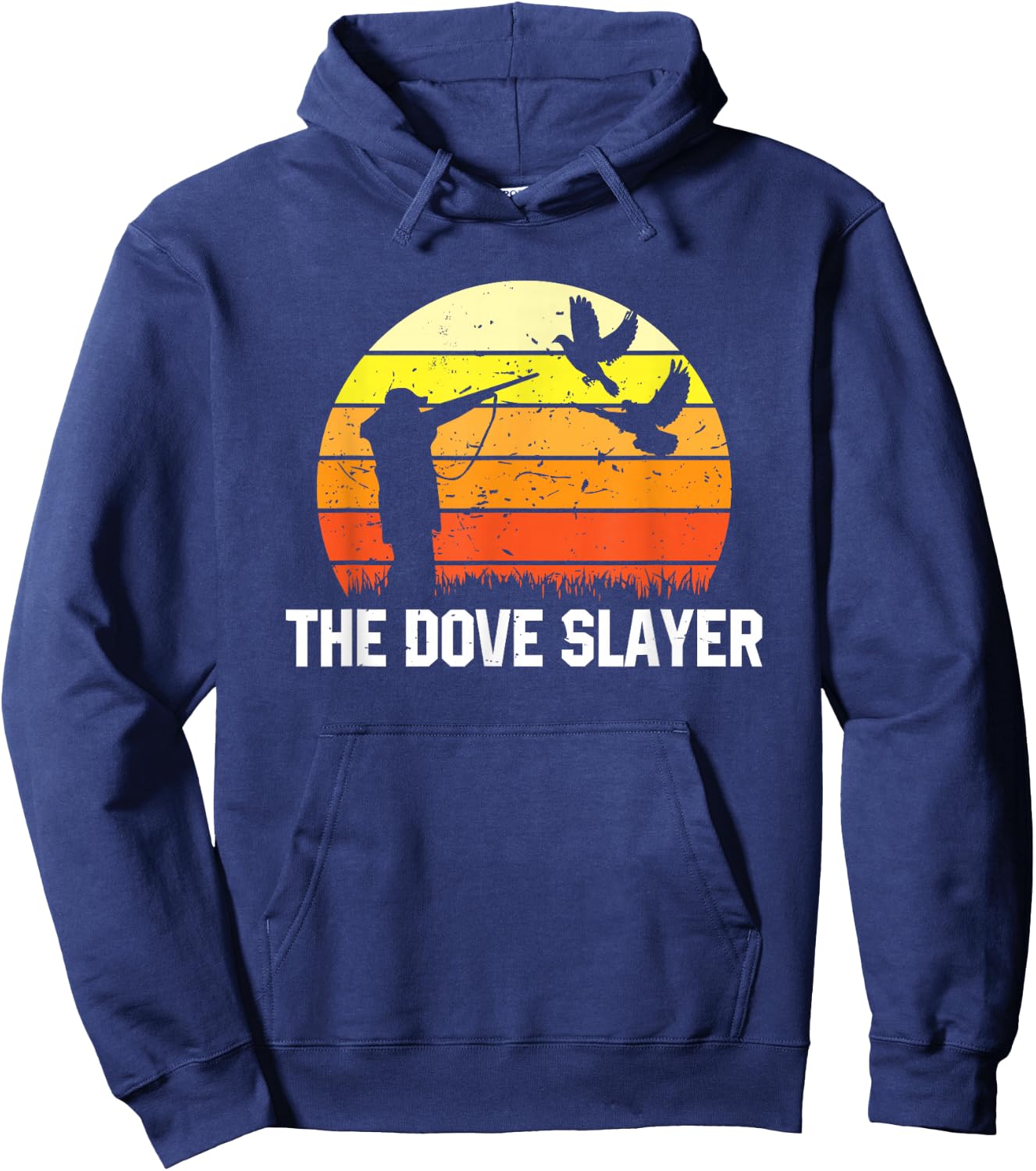 The Dove Slayer Vintage Retro Dove Hunter Hoodie - Hoodie | Navy