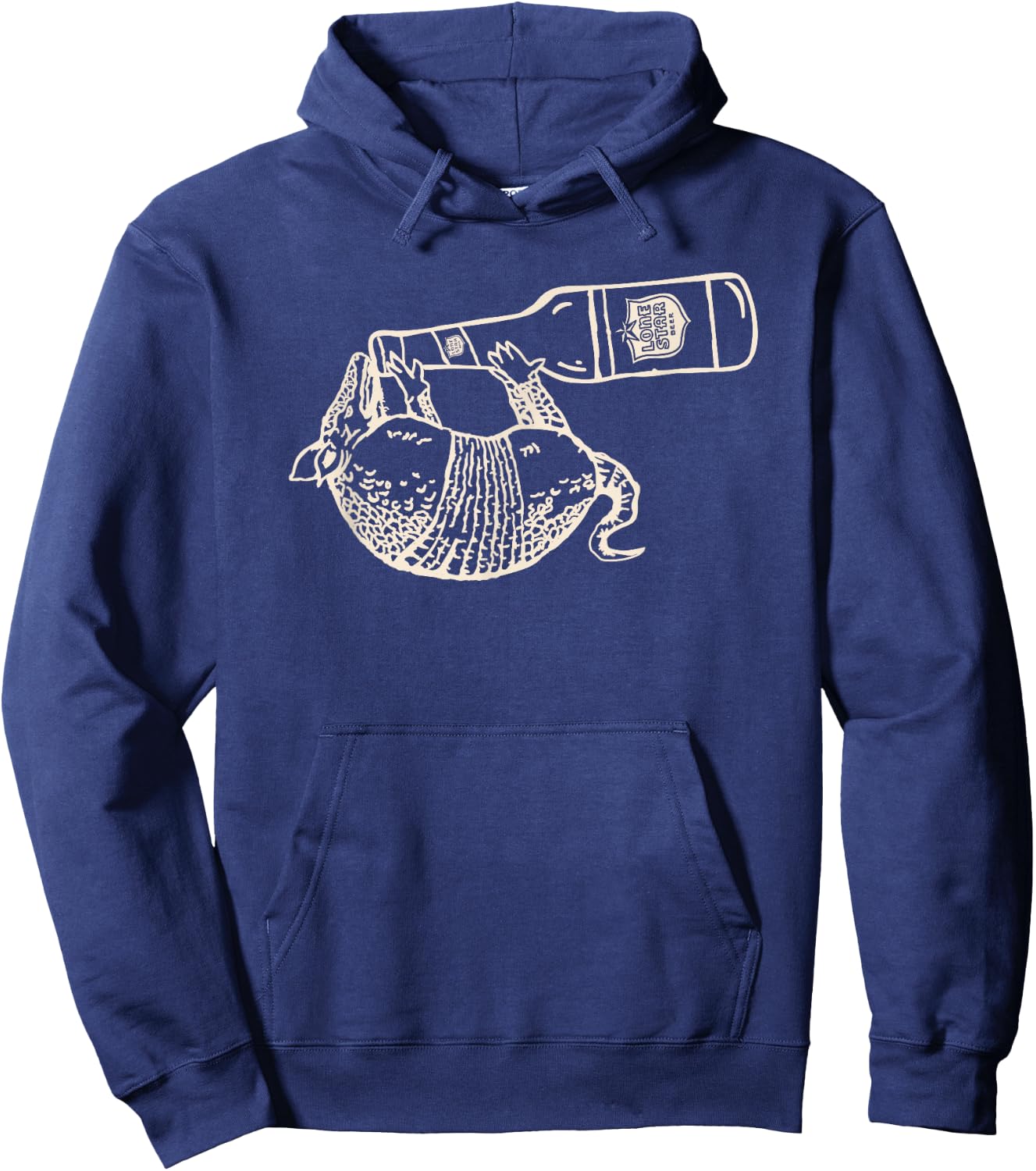 Lone Star Style - Pale Texas Armadillo Hoodie - Hoodie | Navy