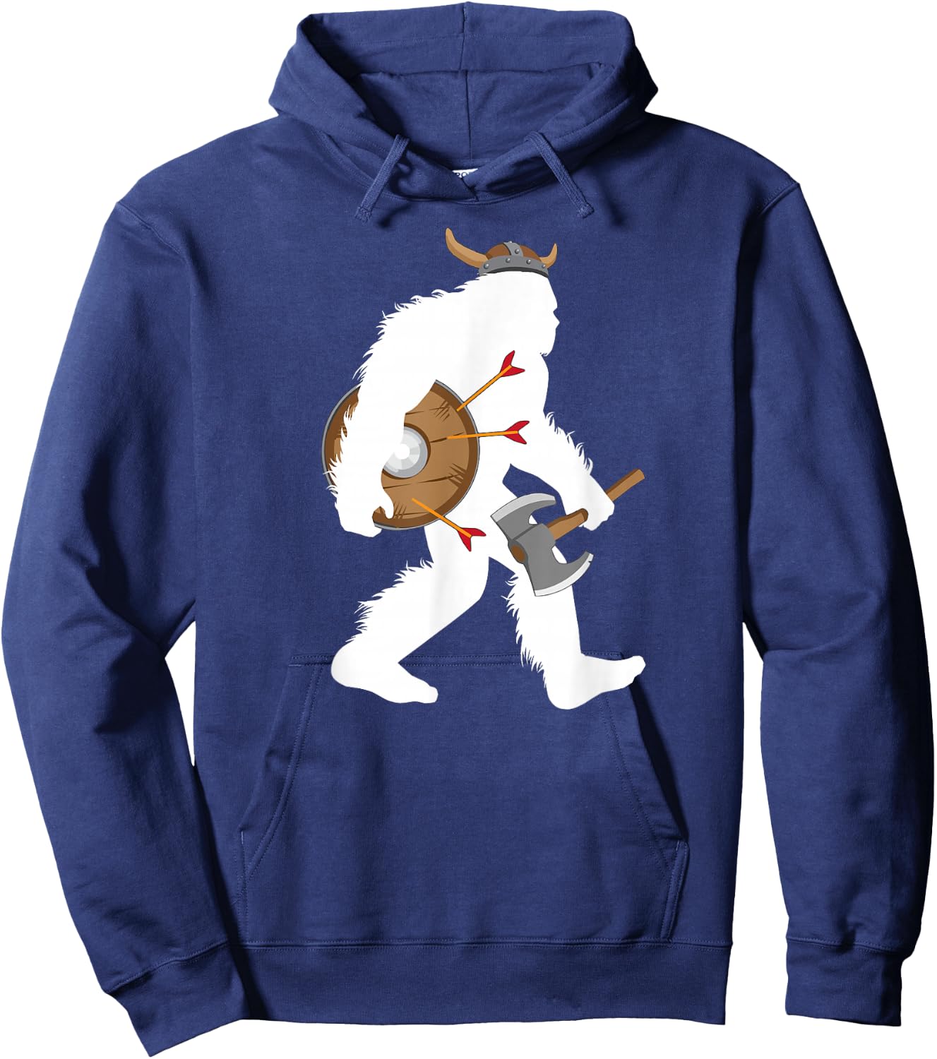 Bigfoot Viking Cryptid Norse Myth Sasquatch Hoodie - Hoodie | Navy