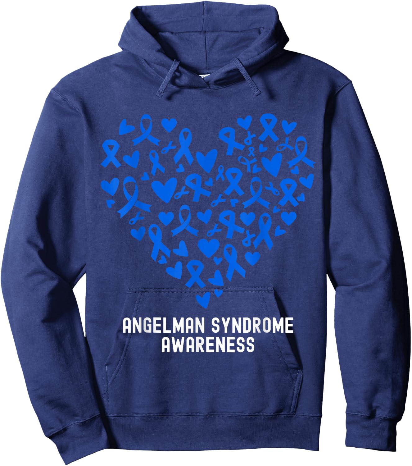 I Wear Blue Angelman Syndrome Awareness Hoodie - Hoodie | Navy