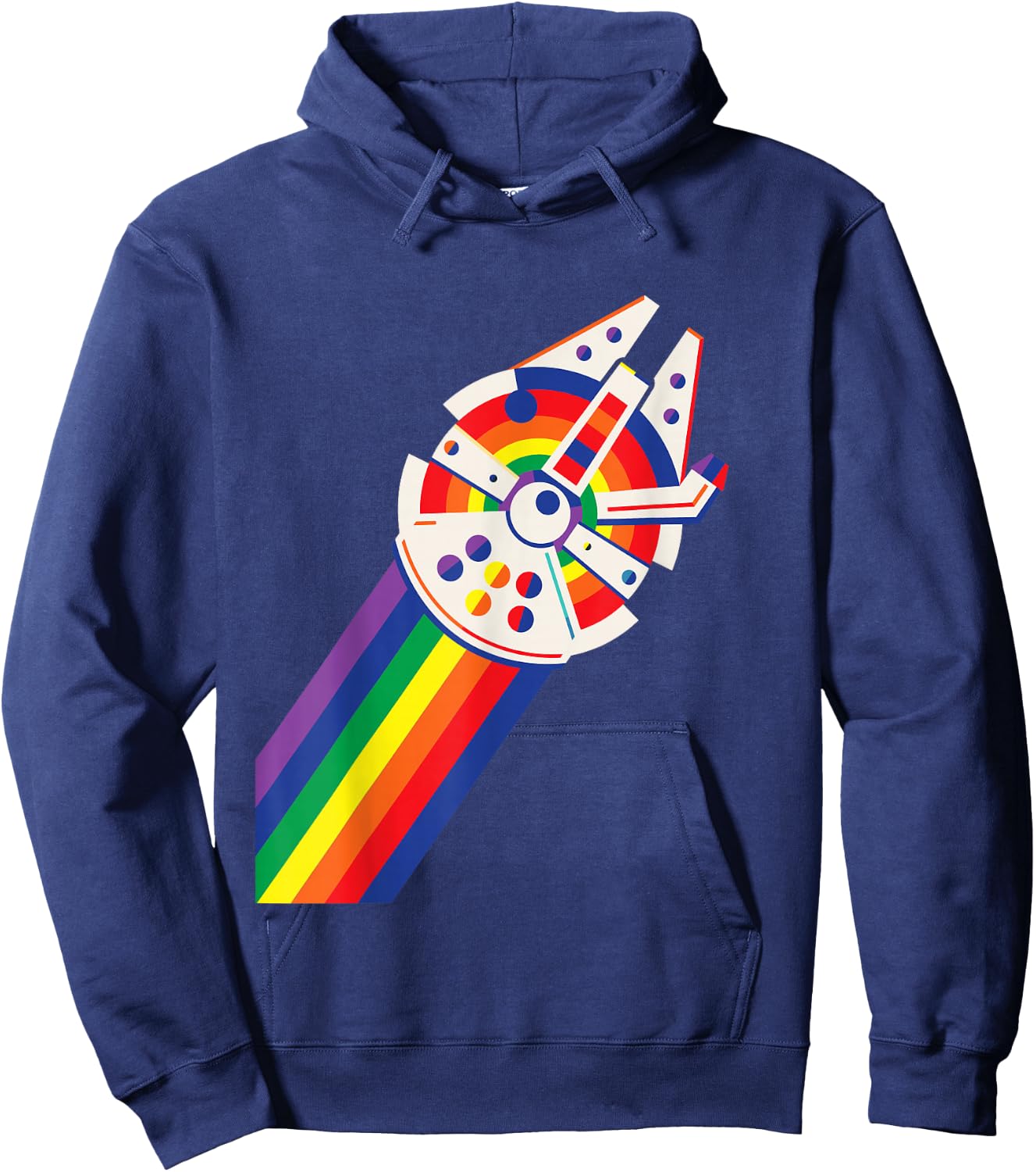 Star Wars Rainbow Millennium Falcon Hoodie - Hoodie | Navy
