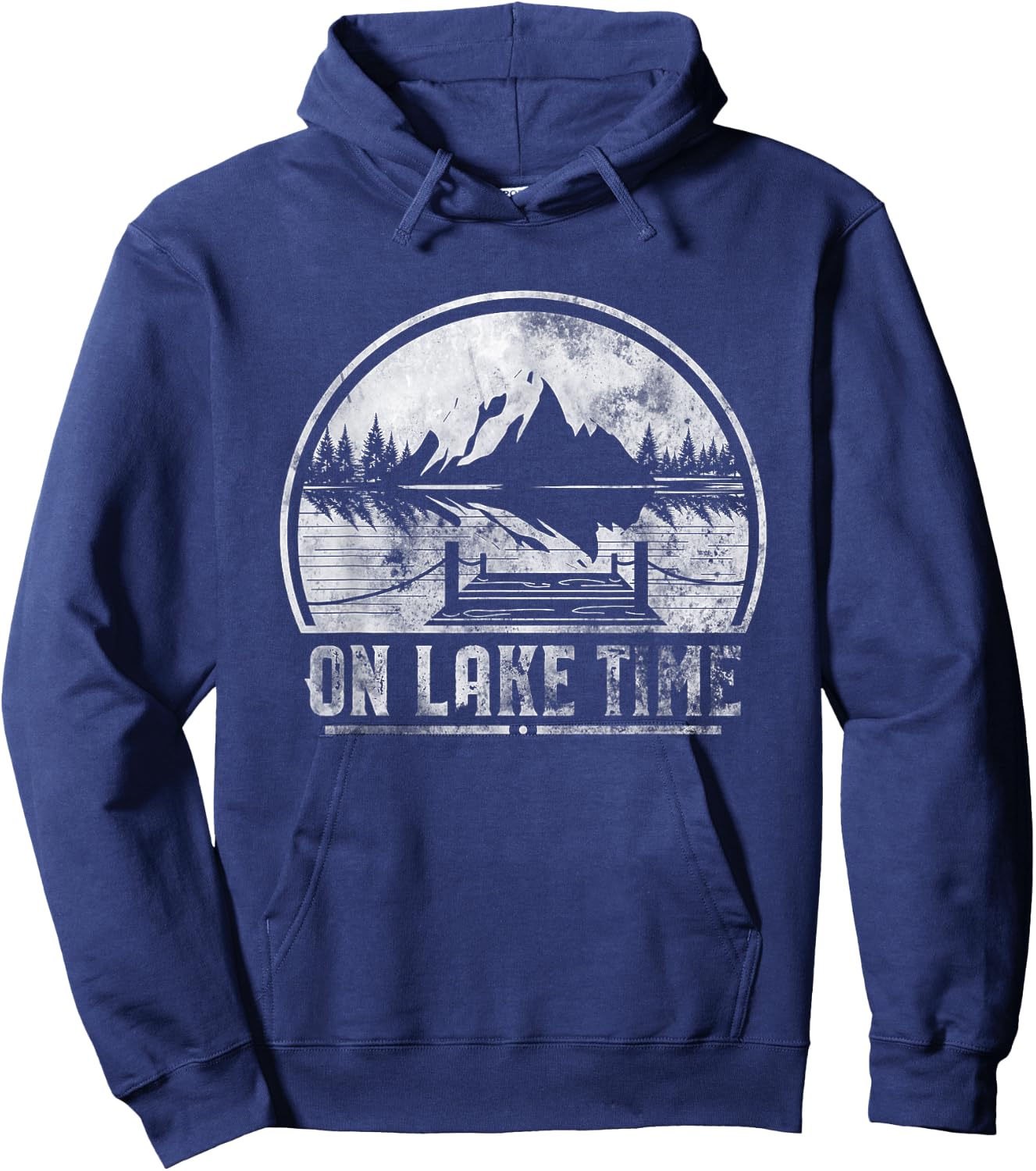 On Lake Time Summer Boating And Fishing Hoodie - Hoodie | Navy