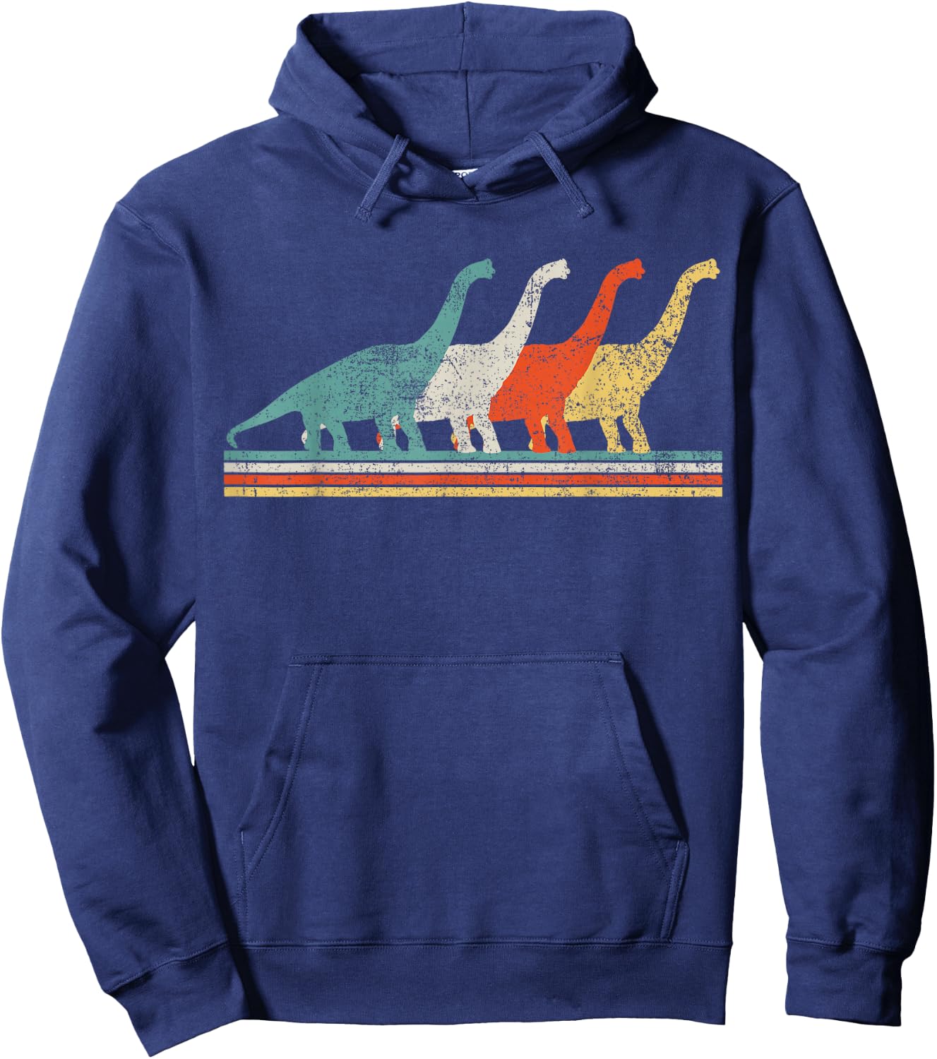 Brachiosaurus Dinosaur Retro Gift Hoodie - Hoodie | Navy