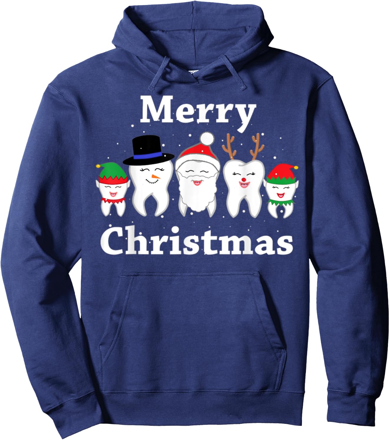 Funny Dental Ugly Christmas Sweaters Hoodie - Hoodie | Navy