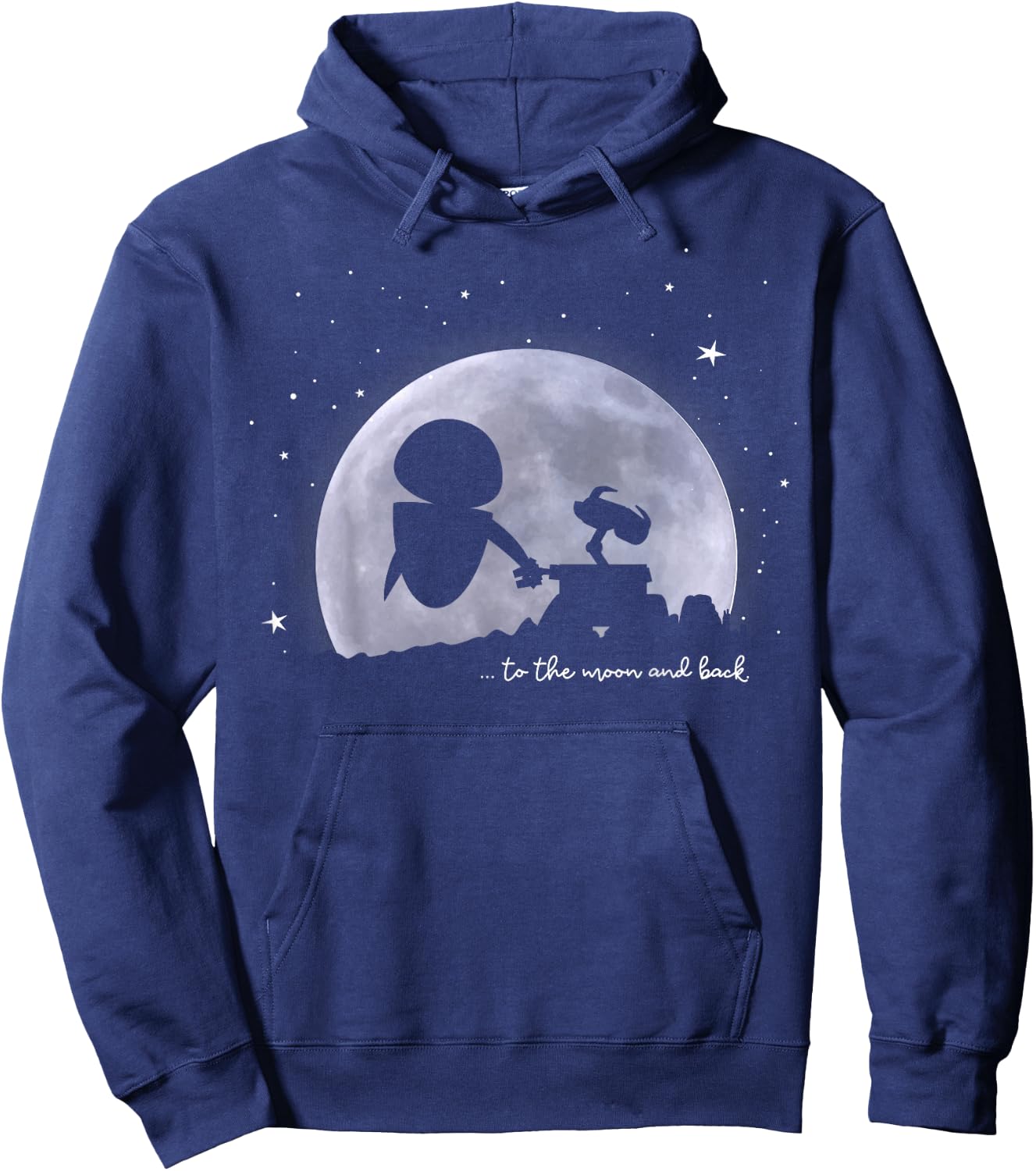 Disney Pixar Wall-E & Eve To The Moon And Back Hoodie - Hoodie | Navy