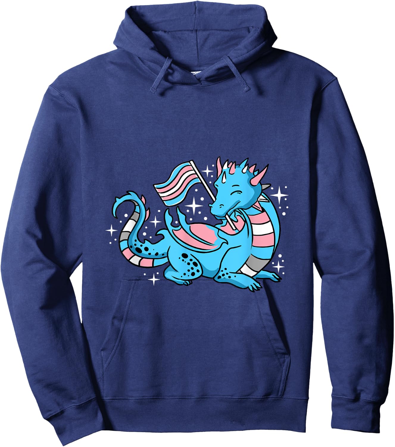 Trans Pride Dragon Hoodie - Hoodie | Navy