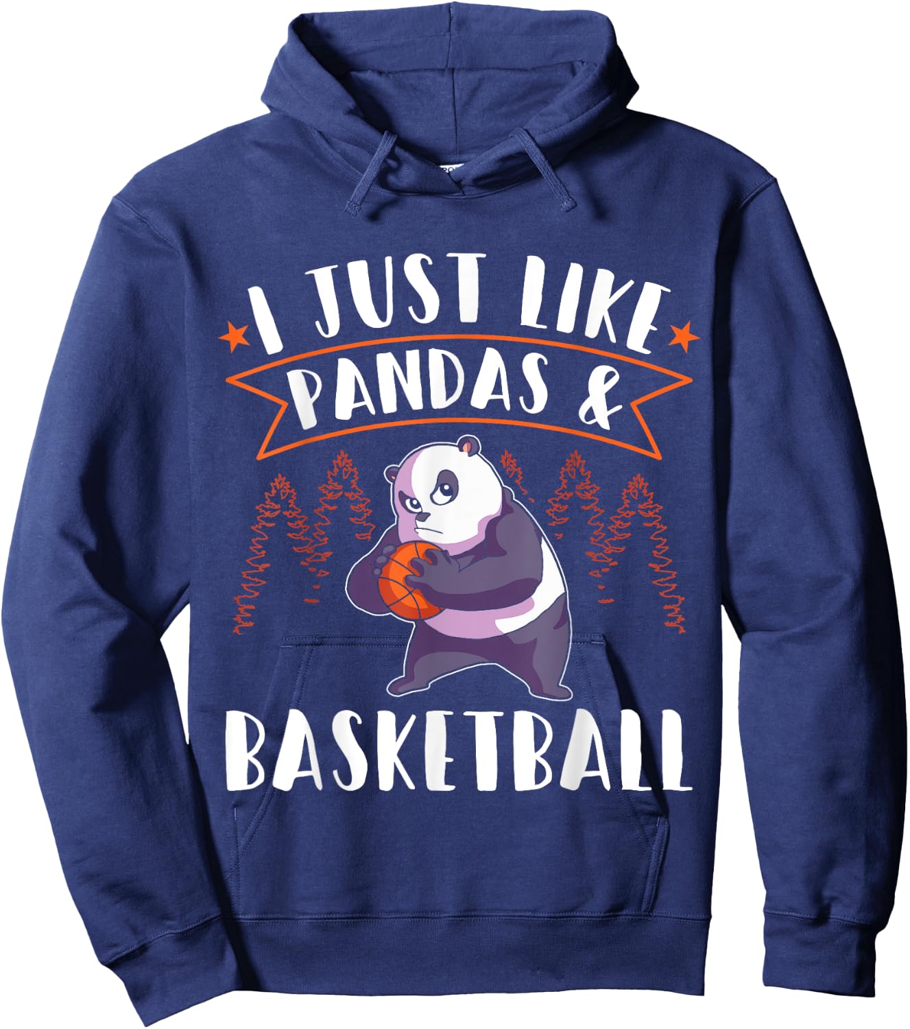 Panda Basketball Player I just love Pandas Hoodie - Hoodie | Navy