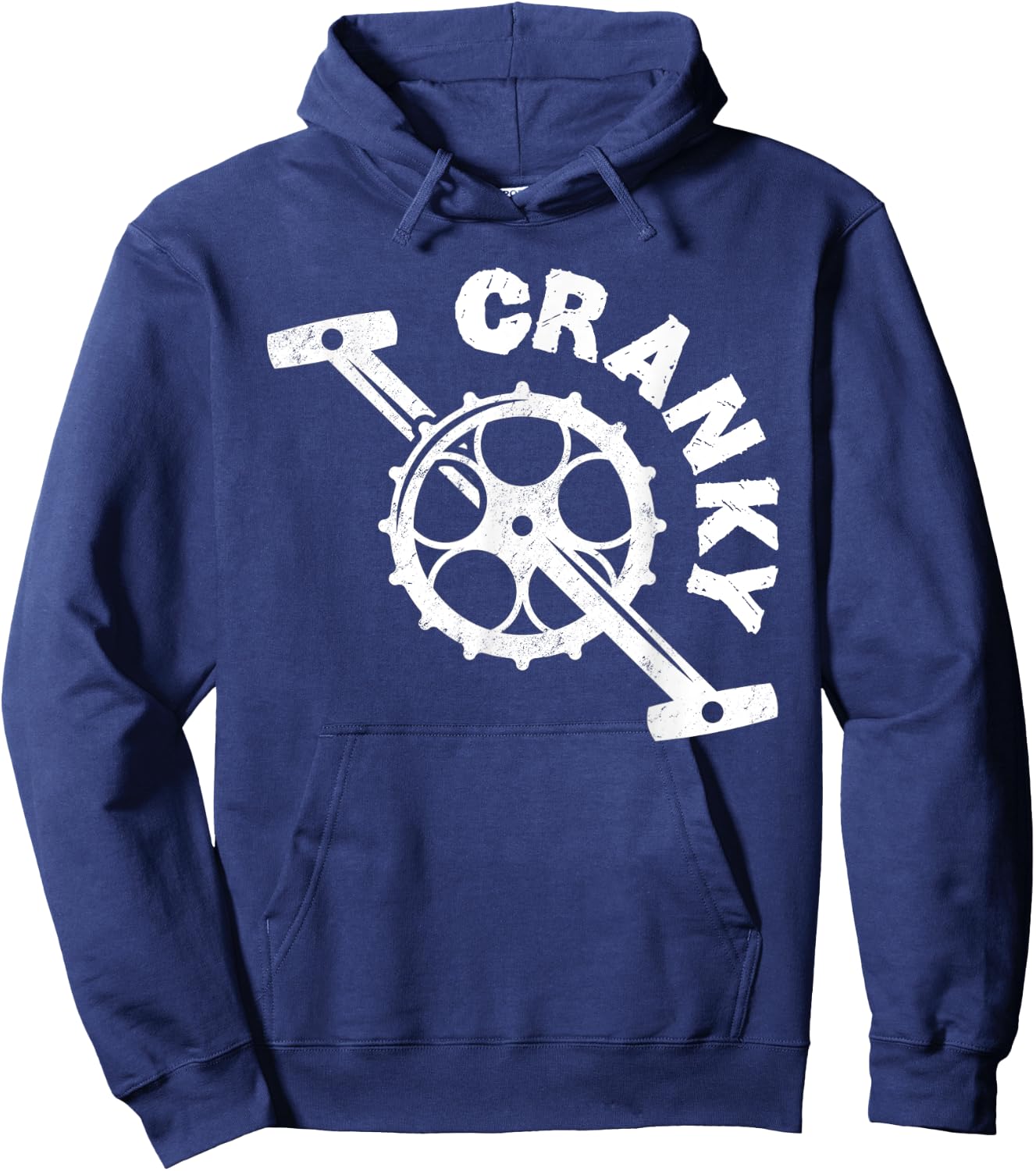 Cycling Apparel & Gifts Collection - Bicycle Crank - -Adults, -Kids - Black - Short Sleeve - Small - Crew Collar - Classic Modern - Cycling - Birthday - Women Cyclists Hoodie - Hoodie | Navy