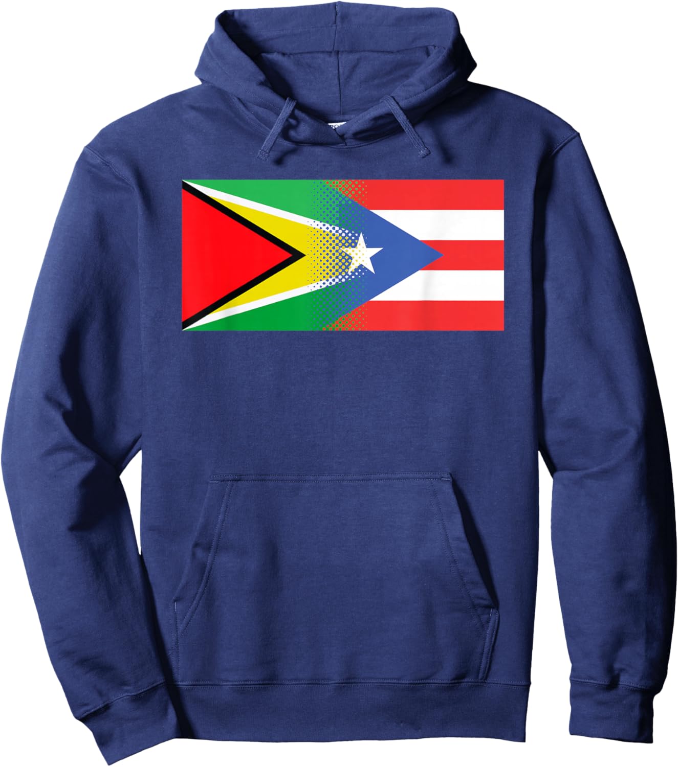 Guyanese Puerto Rican Flag Guyana Puerto Rico Hoodie - Hoodie | Navy