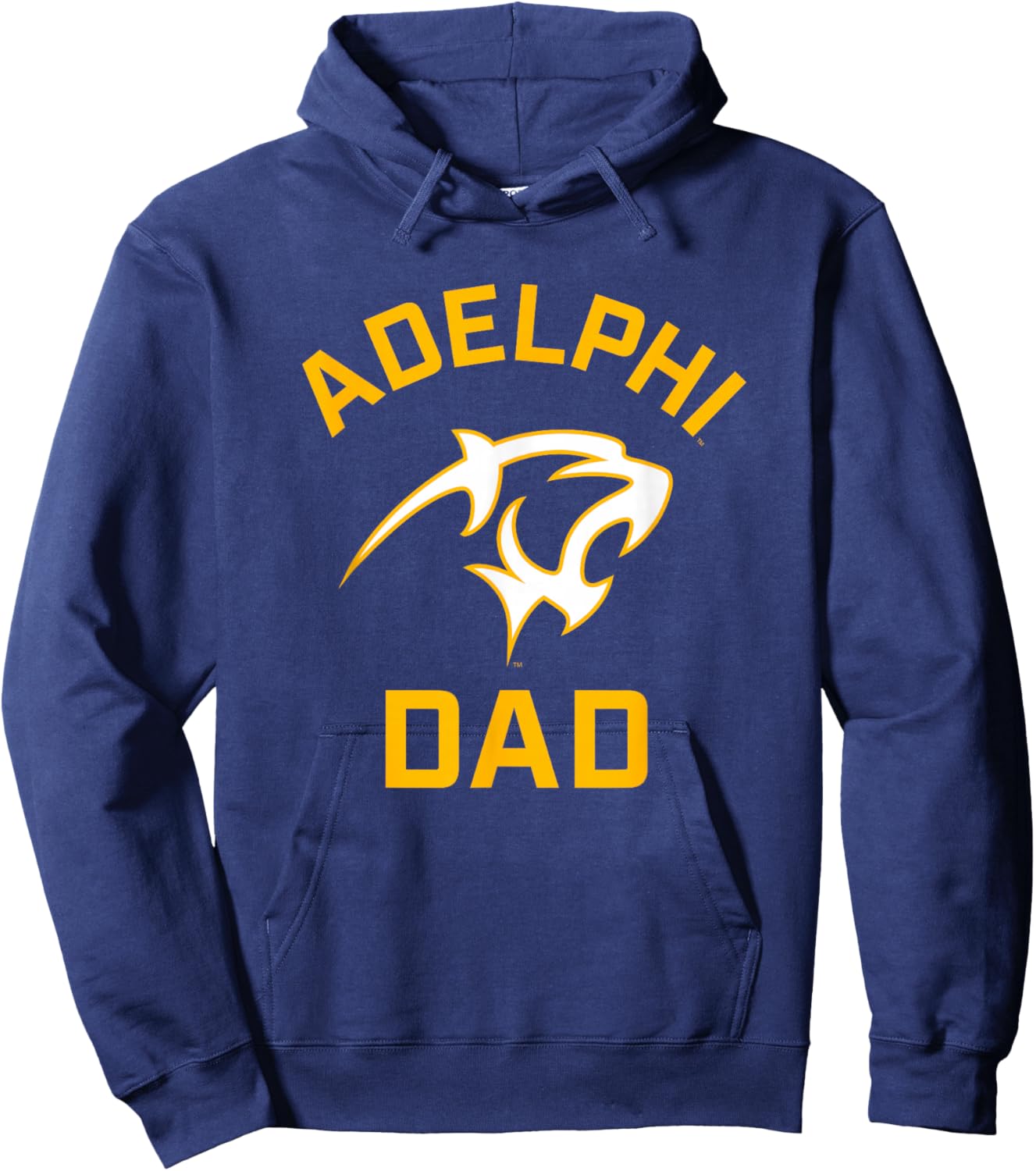 Adelphi University Panthers Arched Dad Hoodie - Hoodie | Navy